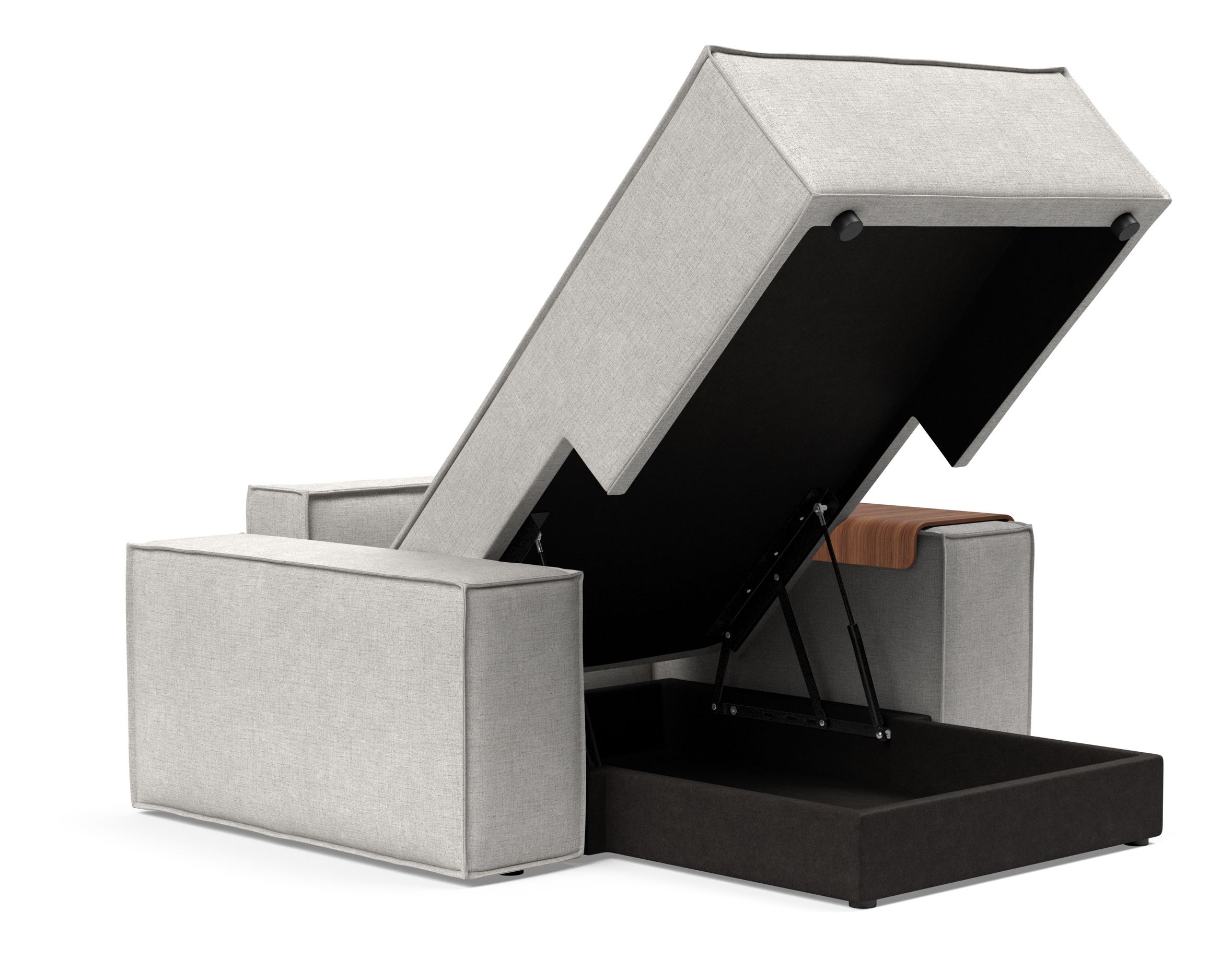 Newilla Storage Lounger Chair w/ Wide Arm Rests
