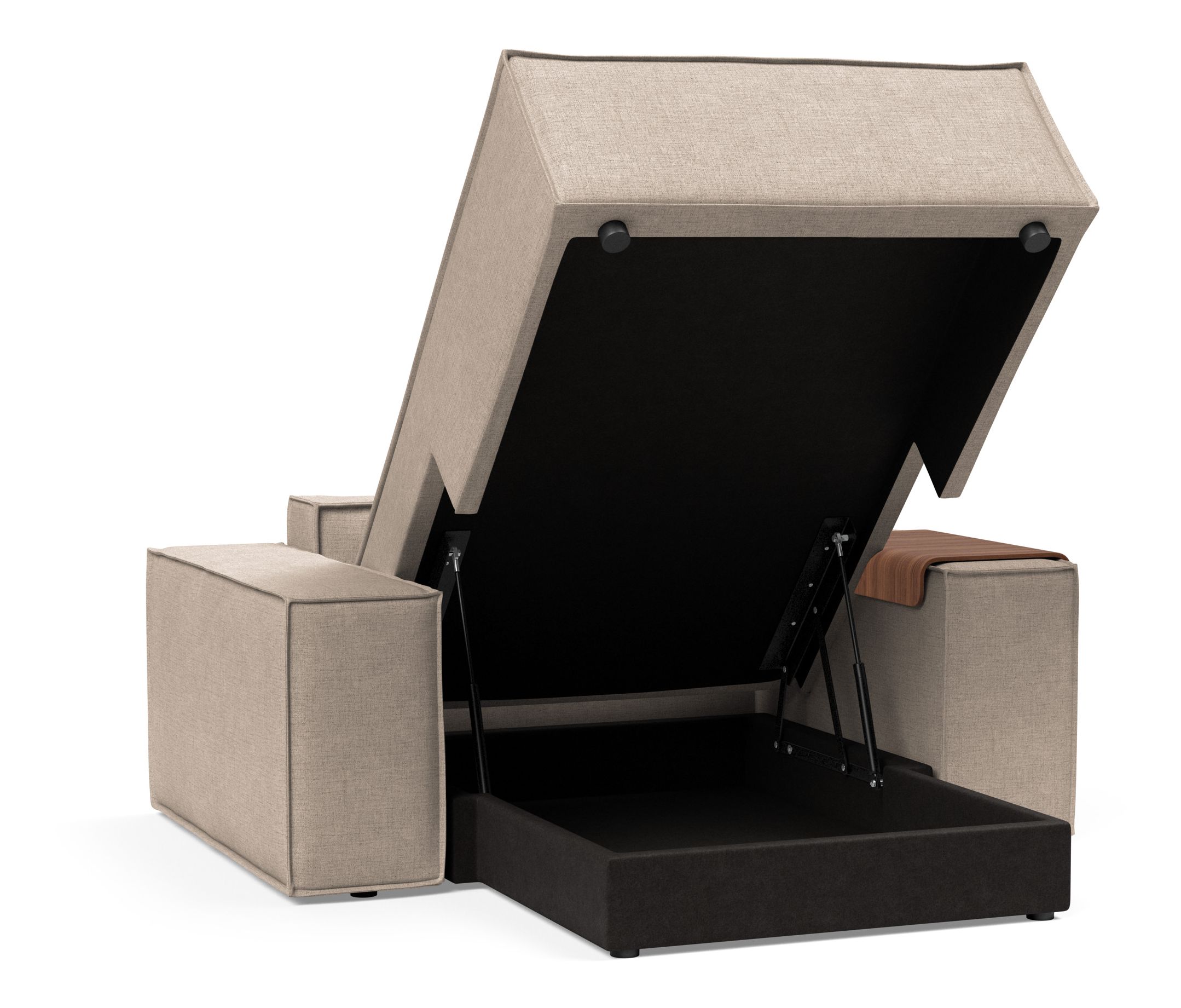 Newilla Storage Lounger Chair w/ Wide Arm Rests
