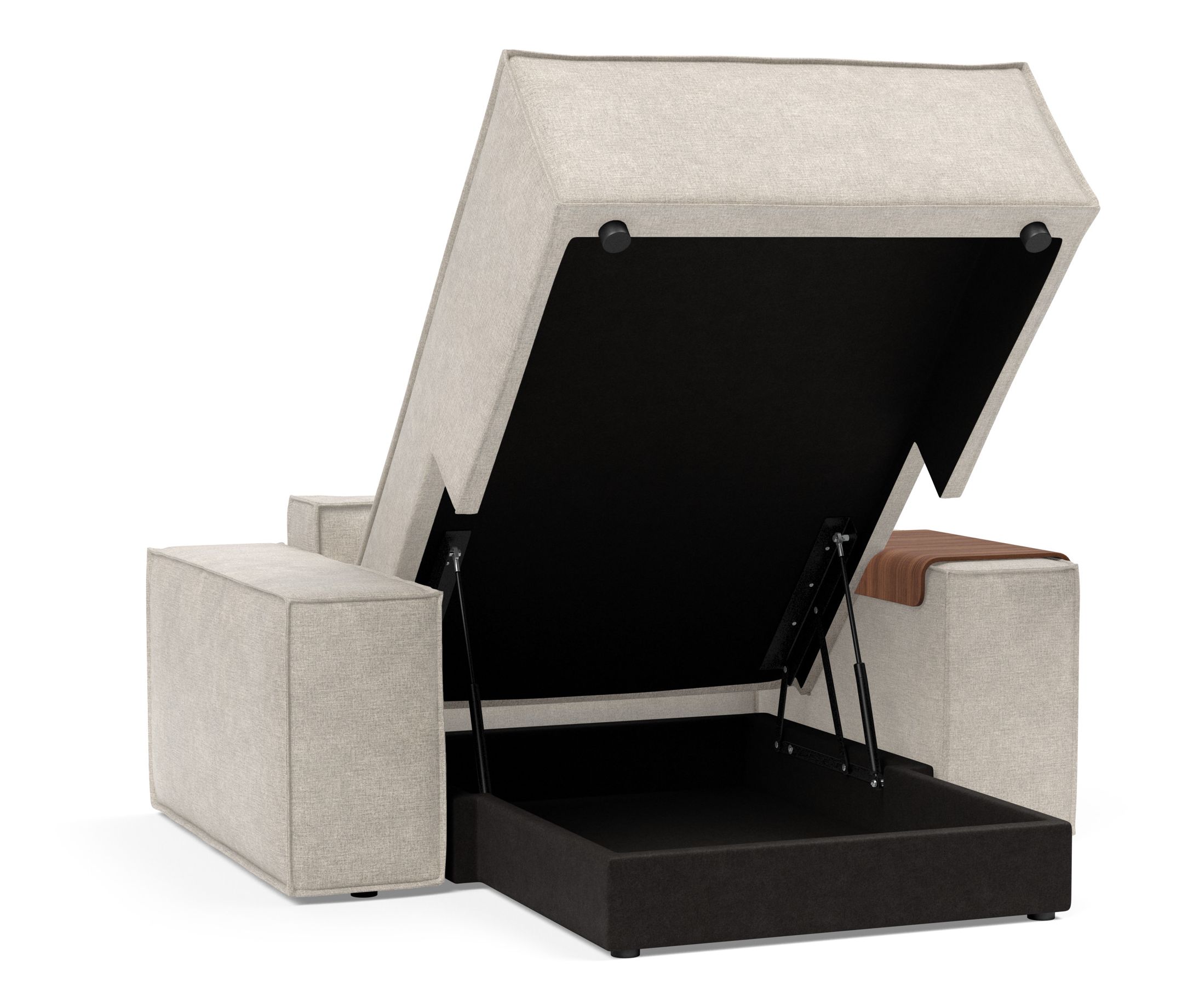 Newilla Storage Lounger Chair w/ Wide Arm Rests