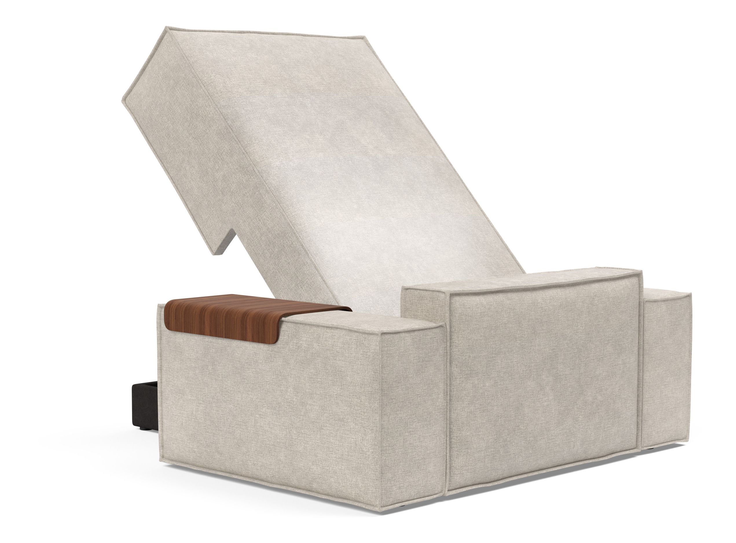 Newilla Storage Lounger Chair w/ Wide Arm Rests