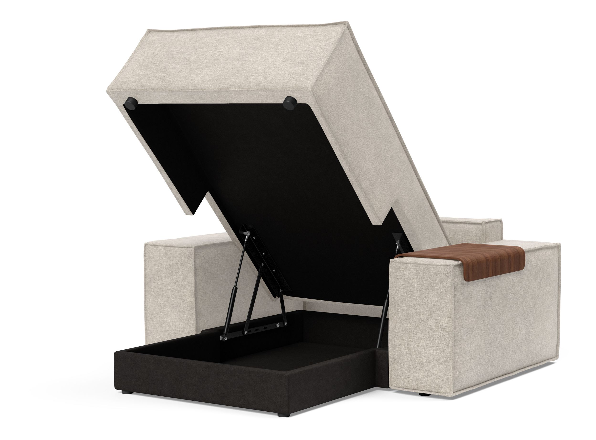 Newilla Storage Lounger Chair w/ Wide Arm Rests