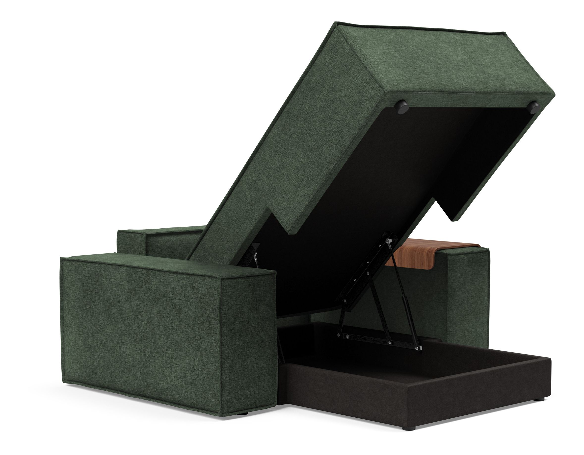 Newilla Storage Lounger Chair w/ Wide Arm Rests