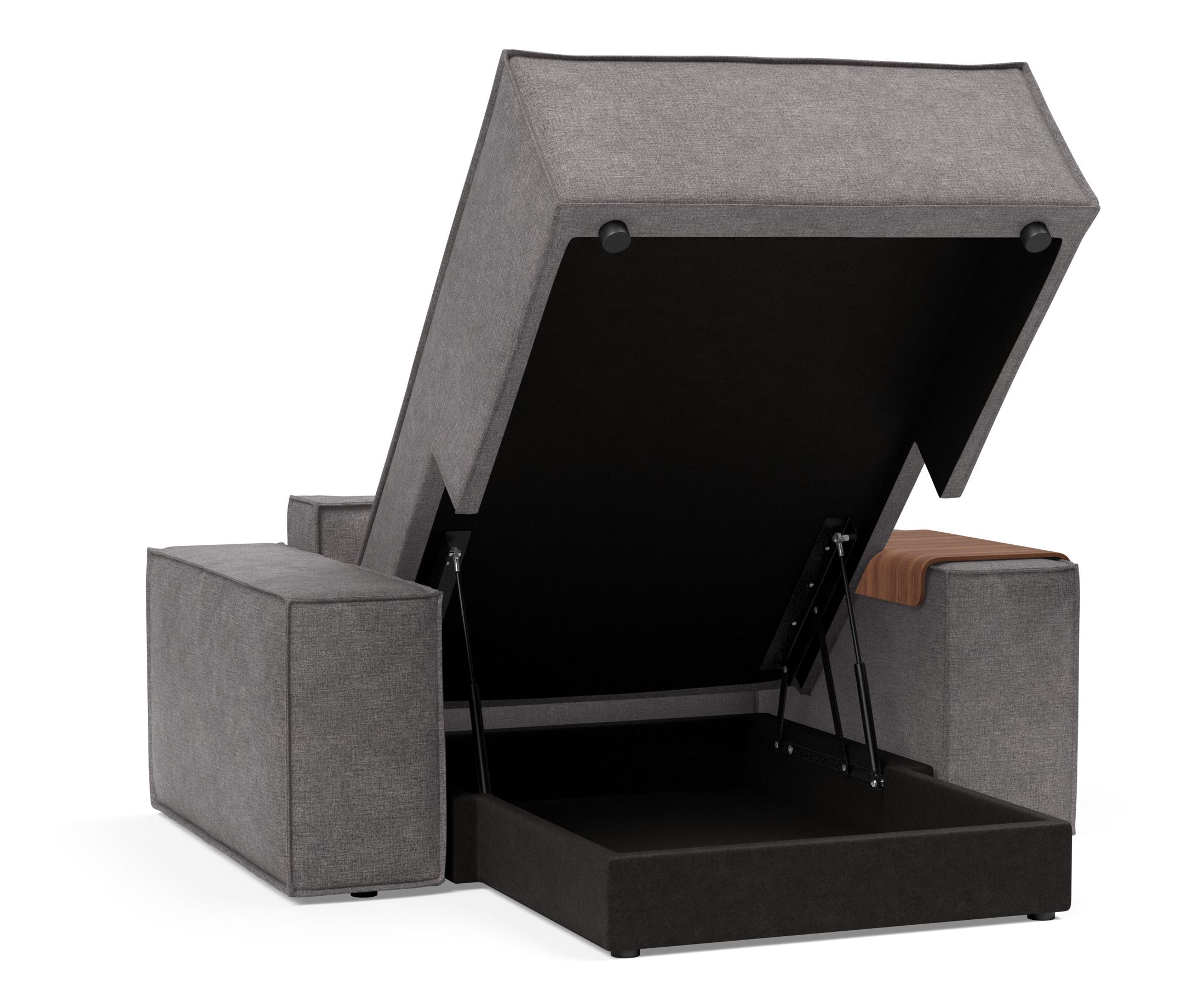 Newilla Storage Lounger Chair w/ Wide Arm Rests