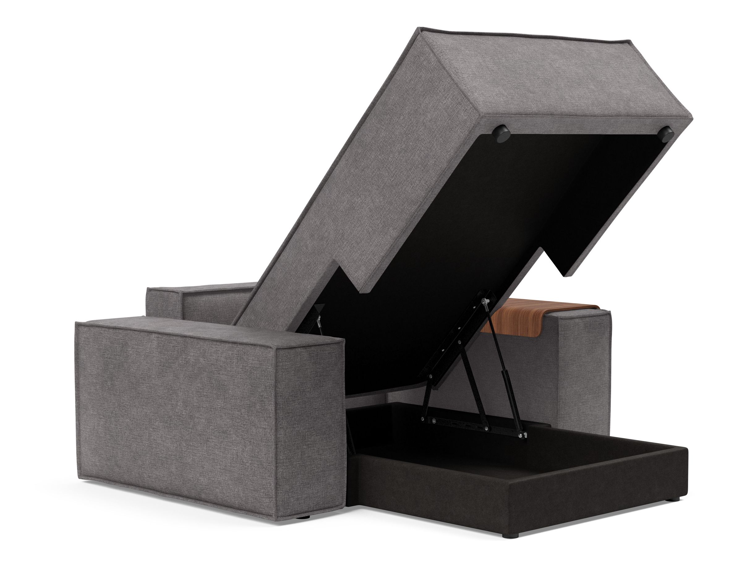 Newilla Storage Lounger Chair w/ Wide Arm Rests