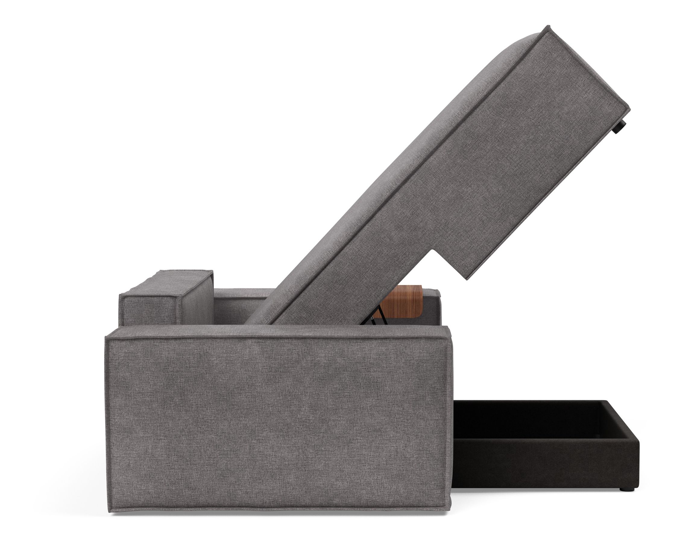 Newilla Storage Lounger Chair w/ Wide Arm Rests