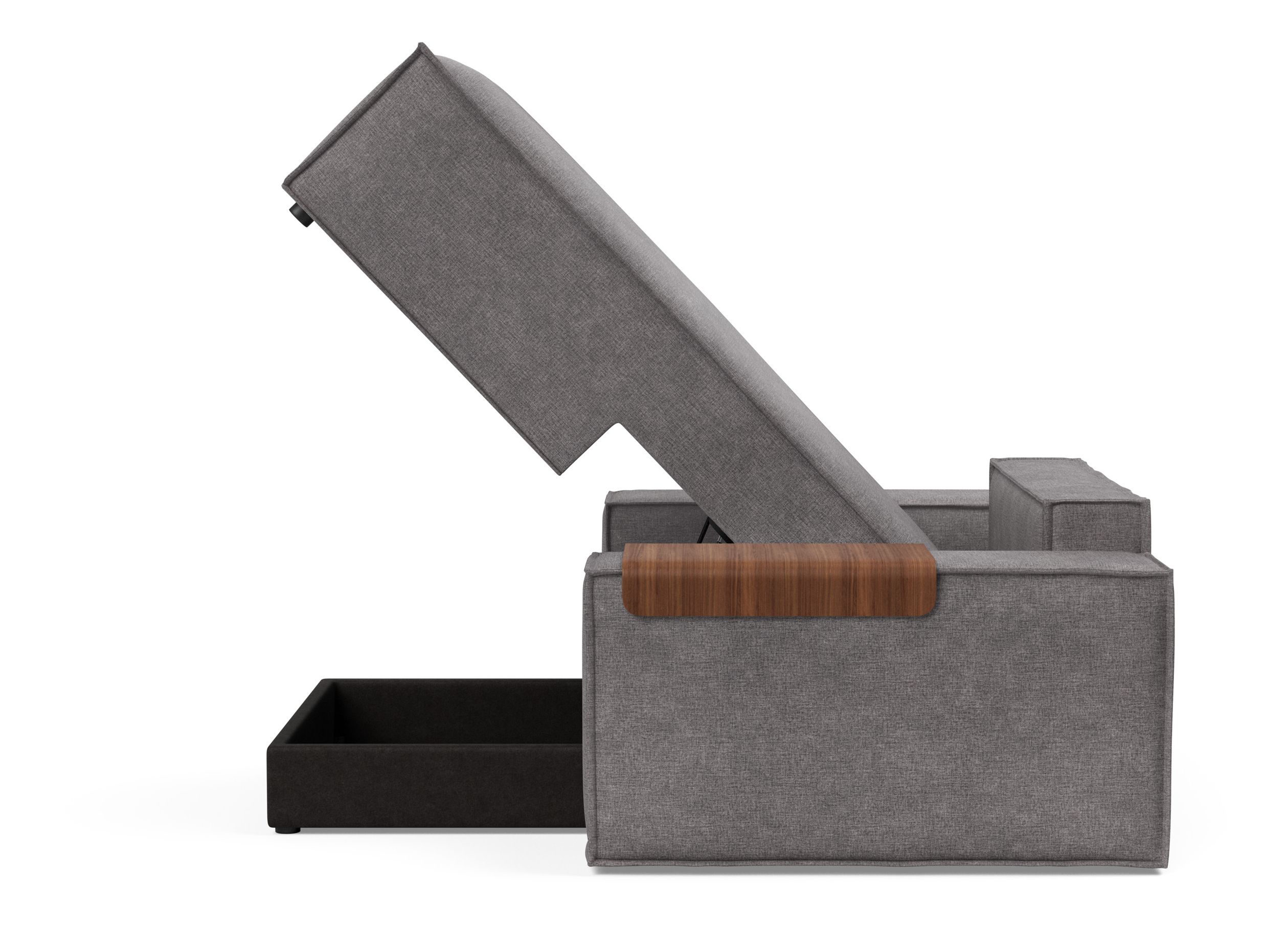 Newilla Storage Lounger Chair w/ Wide Arm Rests