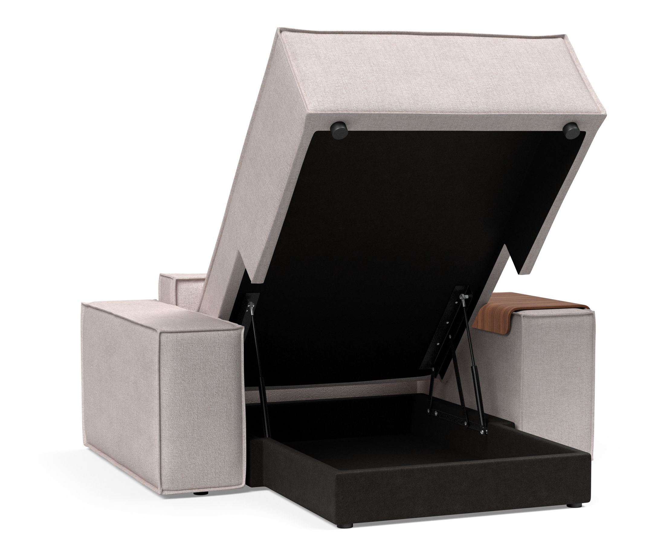 Newilla Storage Lounger Chair w/ Wide Arm Rests