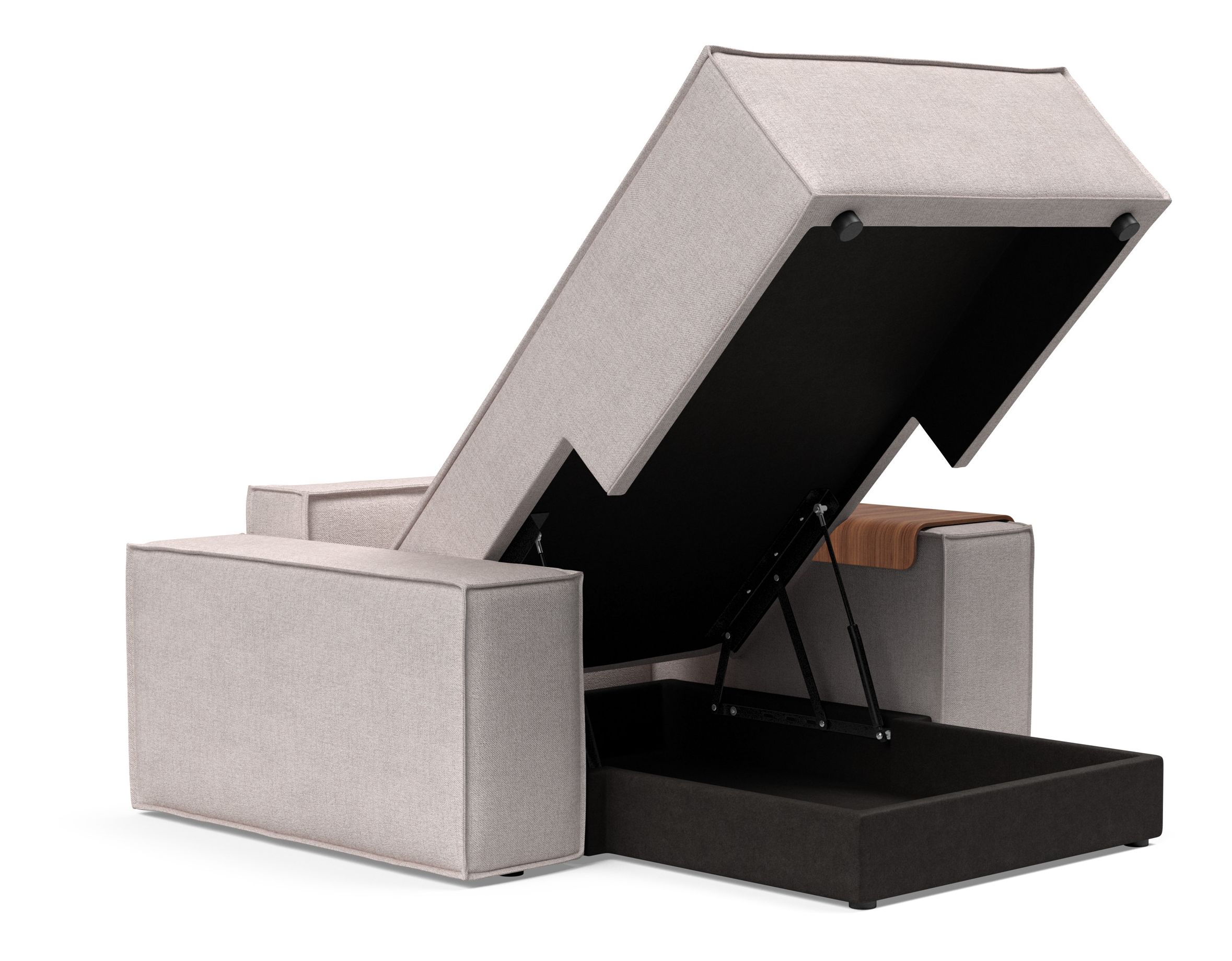 Newilla Storage Lounger Chair w/ Wide Arm Rests