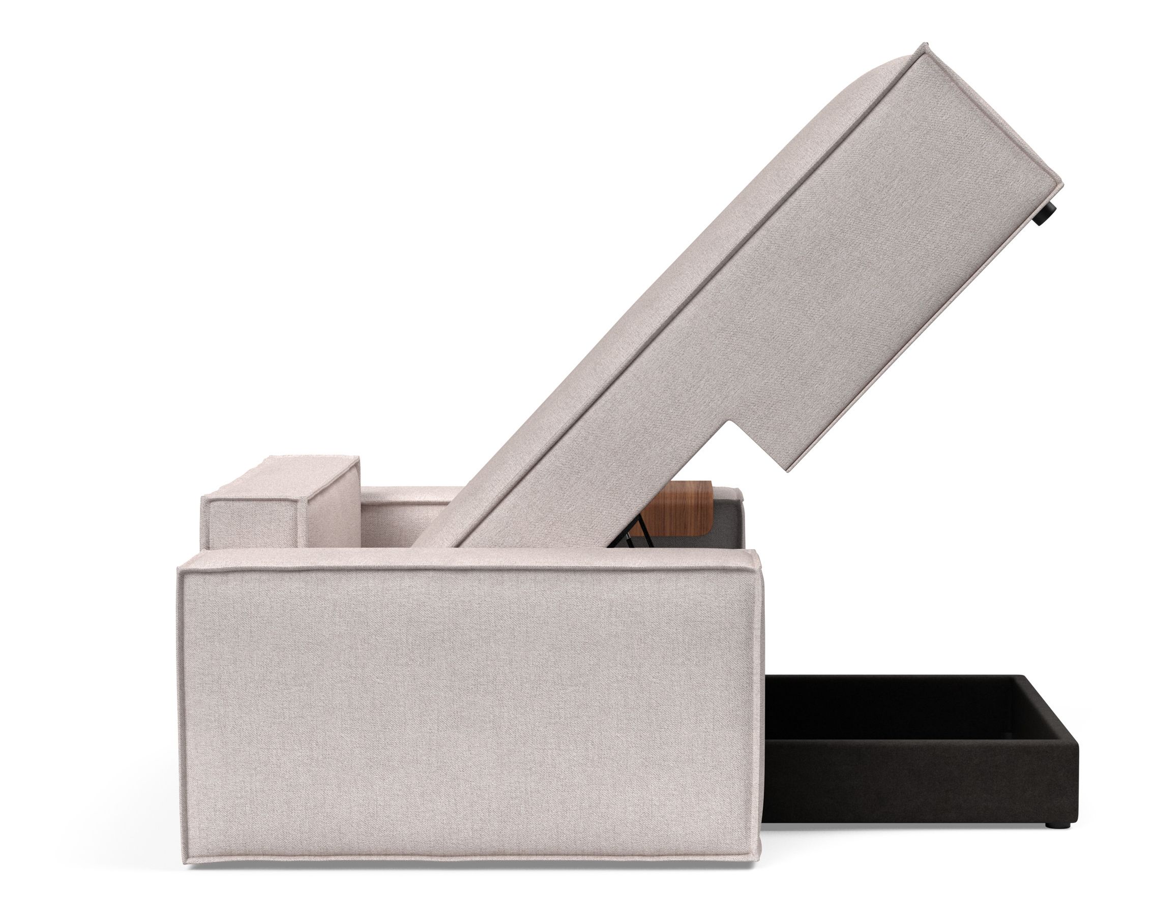 Newilla Storage Lounger Chair w/ Wide Arm Rests