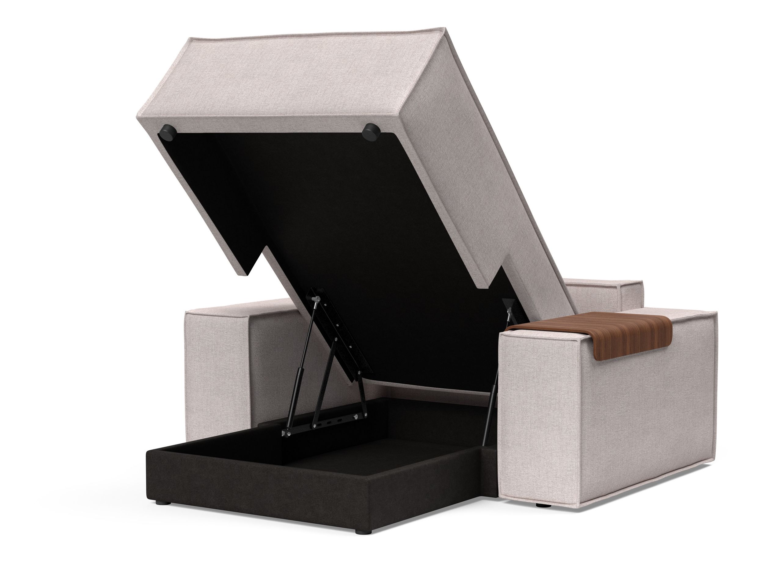 Newilla Storage Lounger Chair w/ Wide Arm Rests
