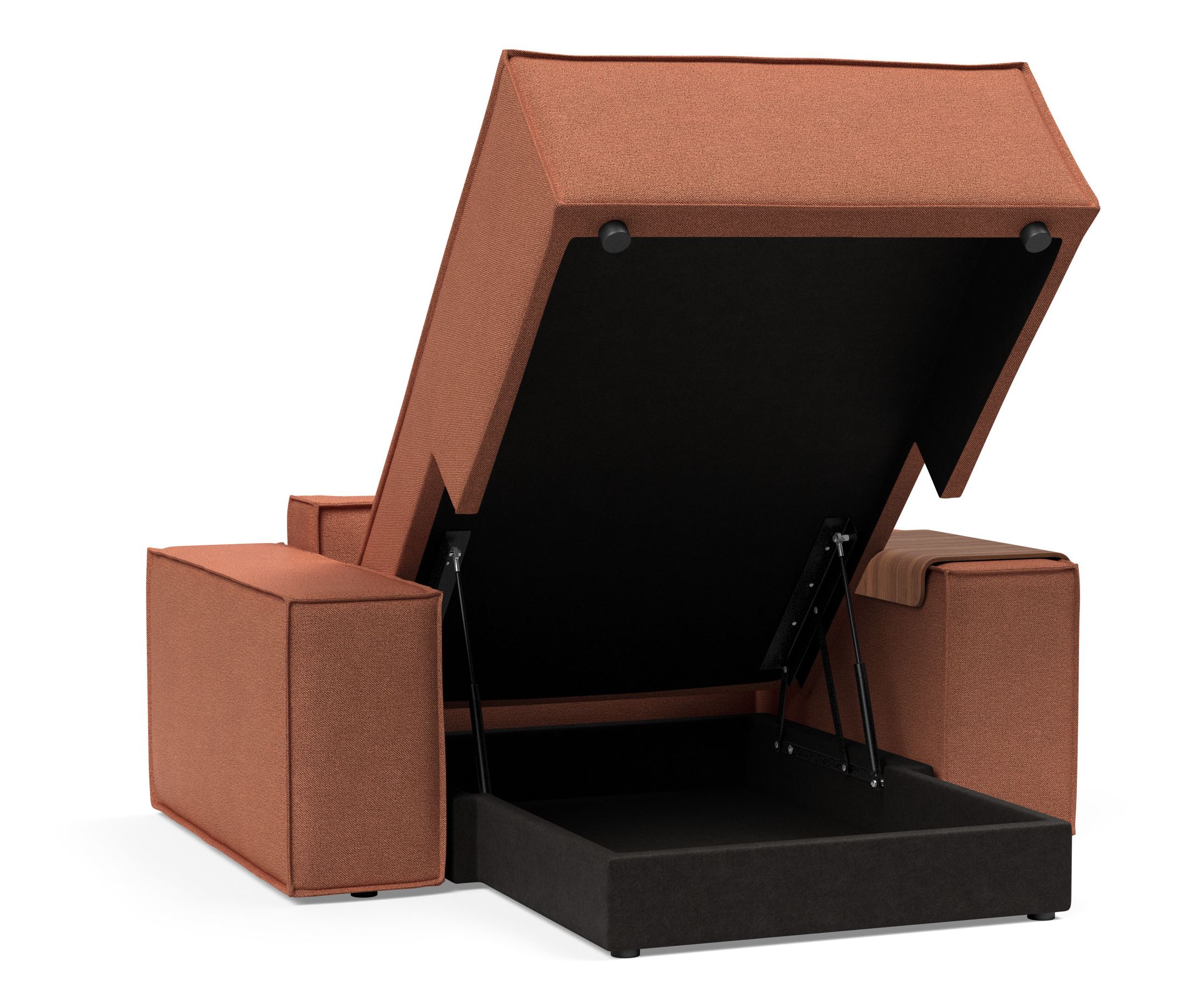 Newilla Storage Lounger Chair w/ Wide Arm Rests