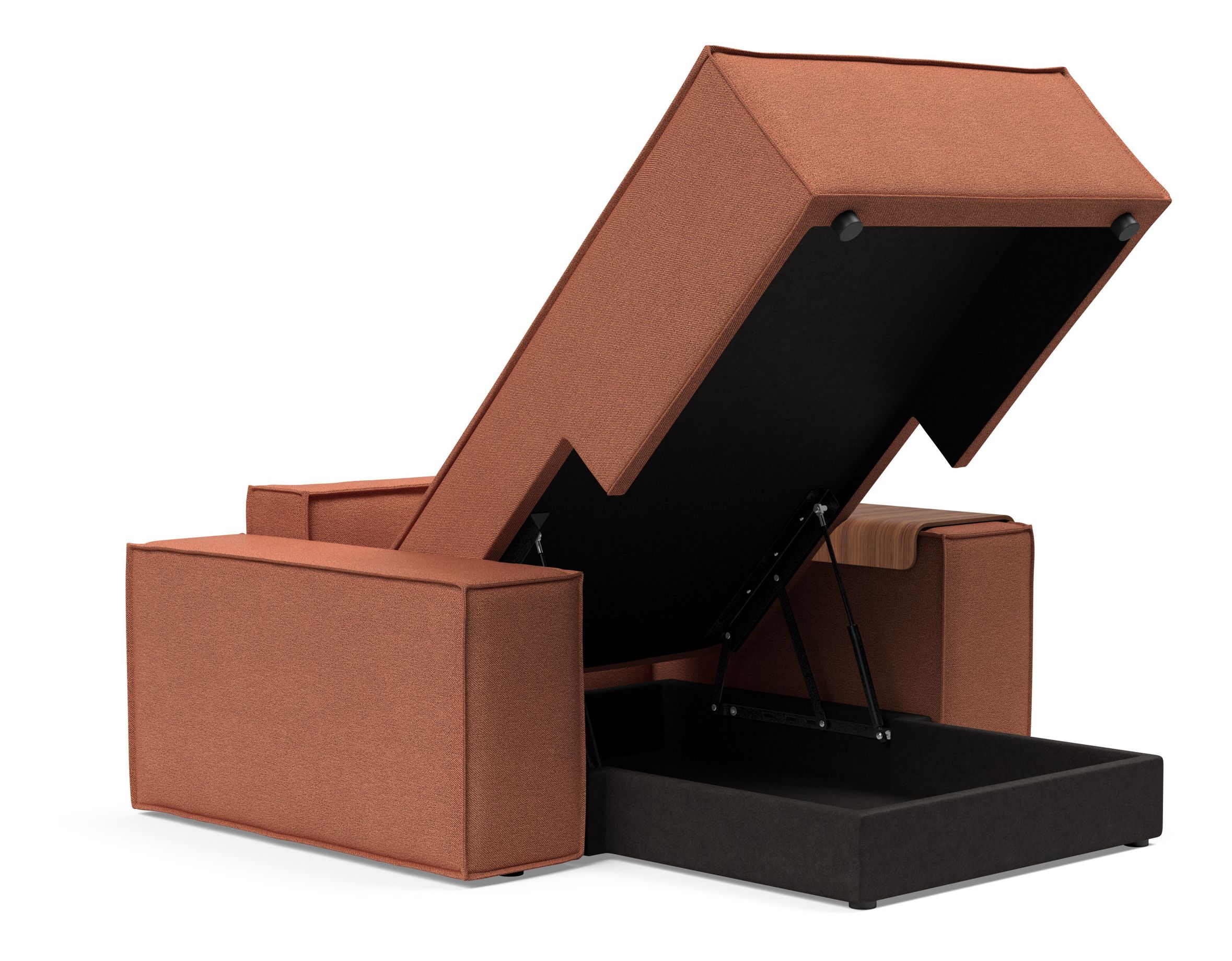 Newilla Storage Lounger Chair w/ Wide Arm Rests