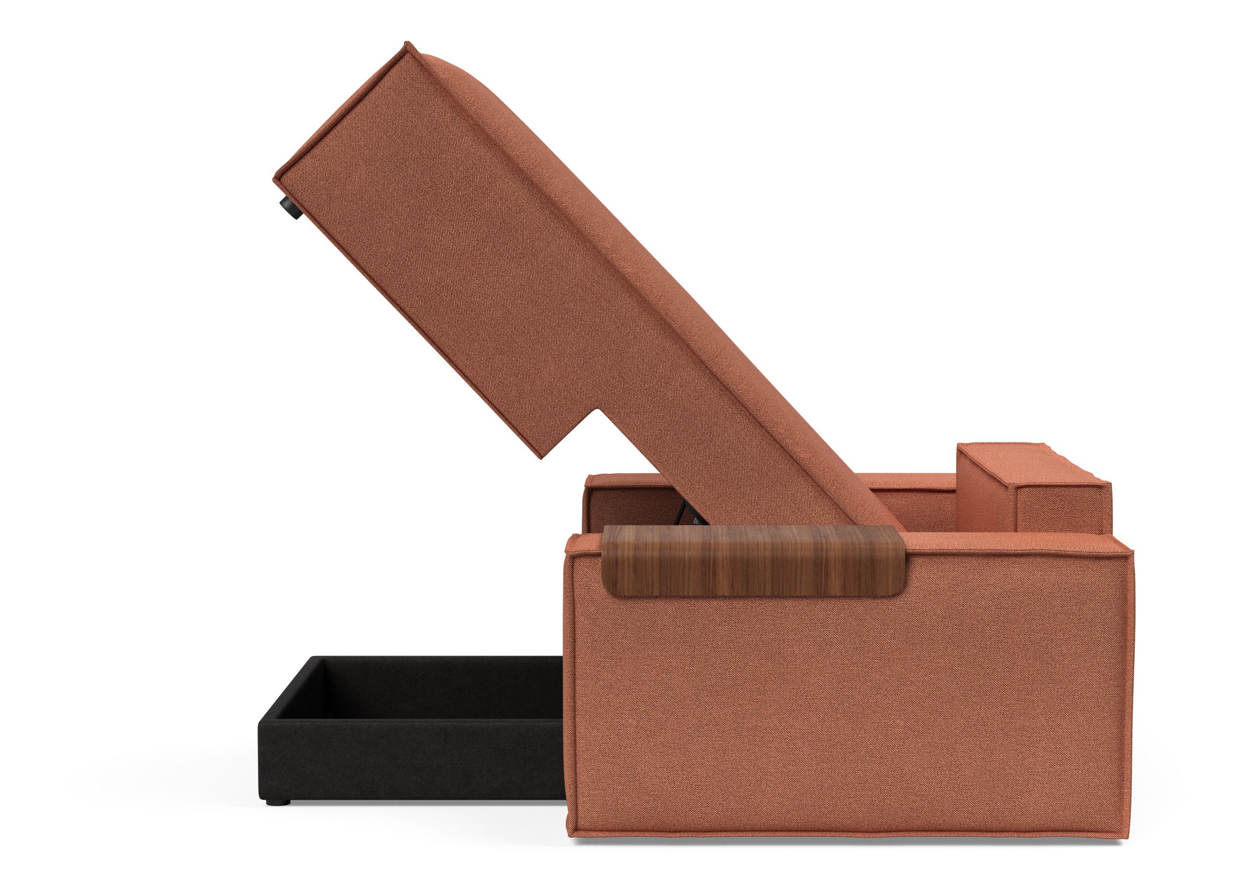 Newilla Storage Lounger Chair w/ Wide Arm Rests
