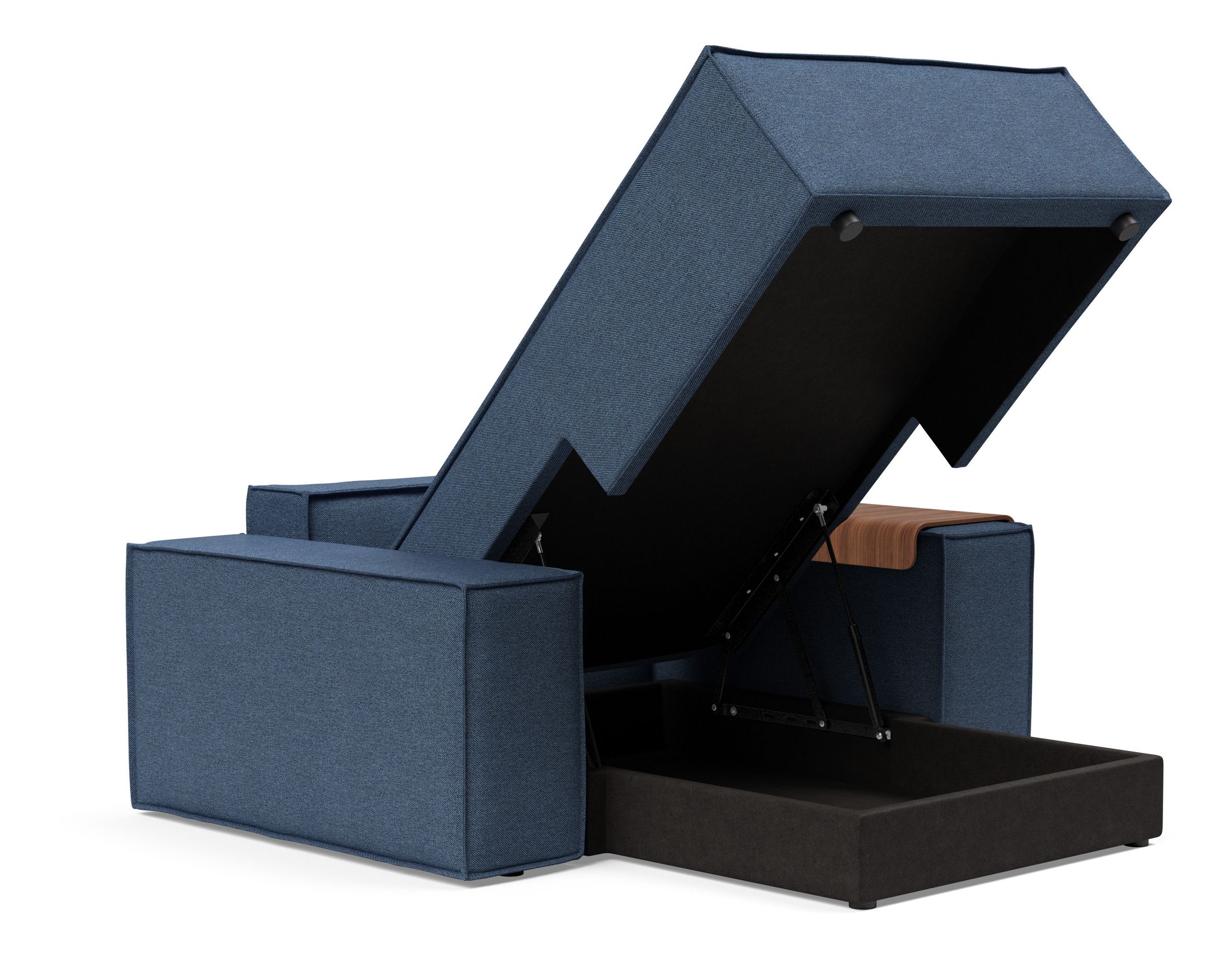 Newilla Storage Lounger Chair w/ Wide Arm Rests