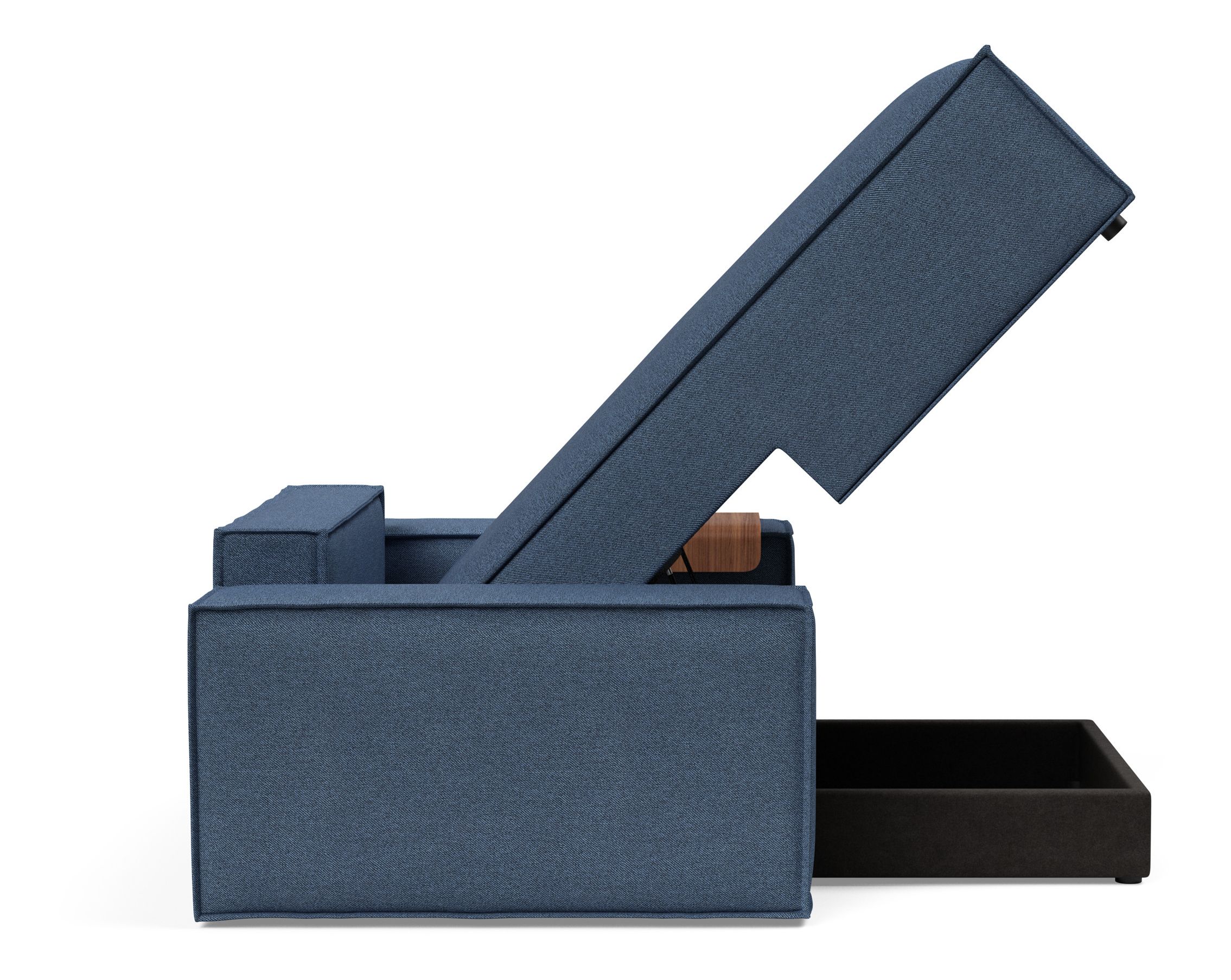 Newilla Storage Lounger Chair w/ Wide Arm Rests
