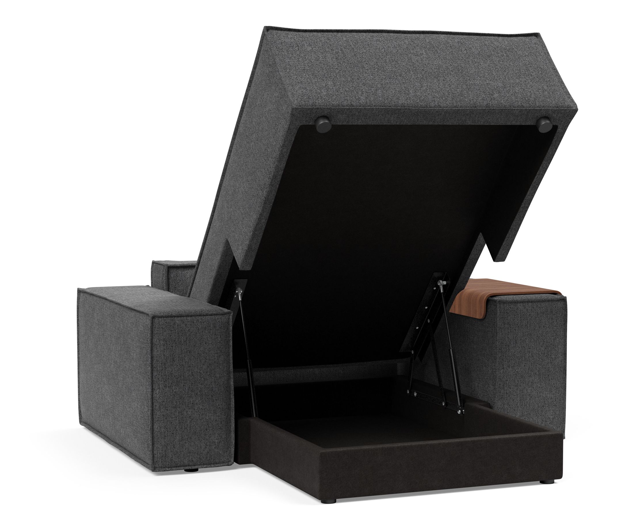 Newilla Storage Lounger Chair w/ Wide Arm Rests