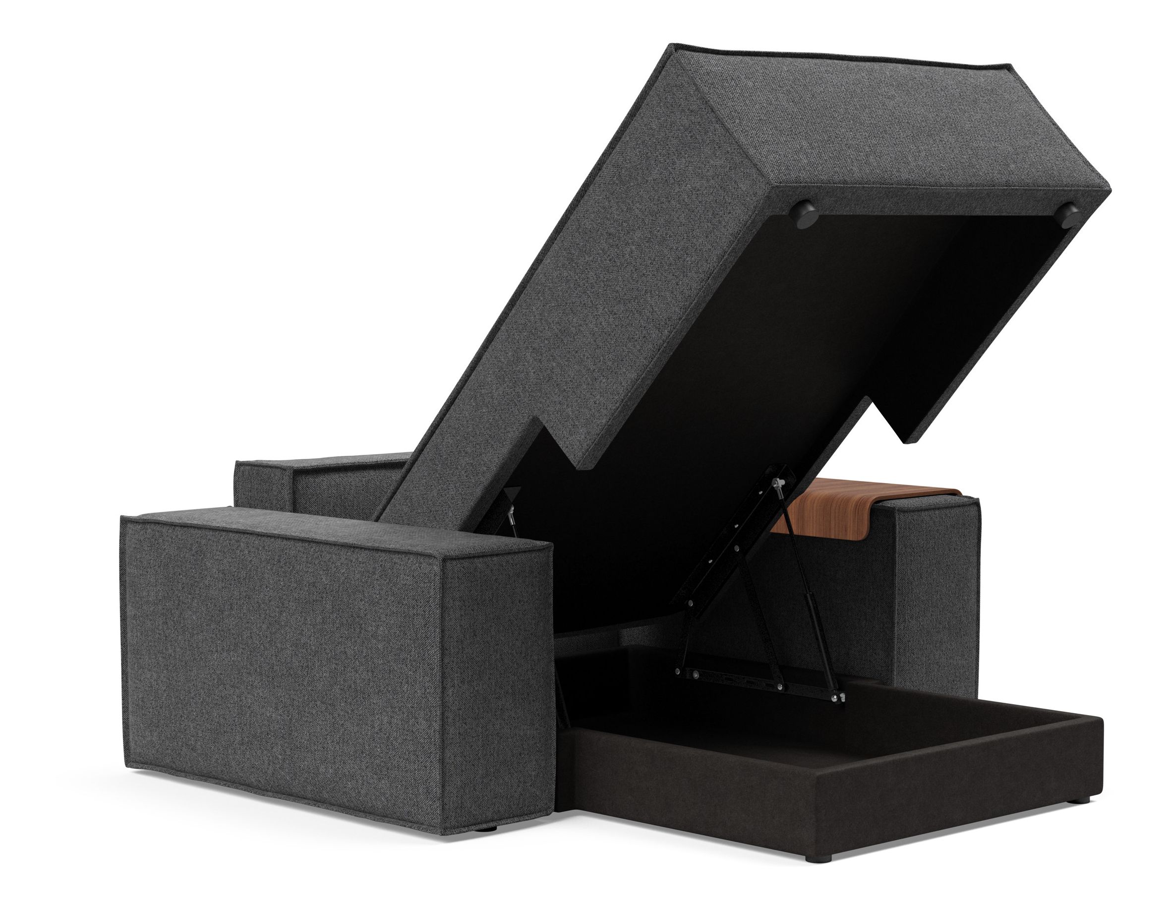 Newilla Storage Lounger Chair w/ Wide Arm Rests