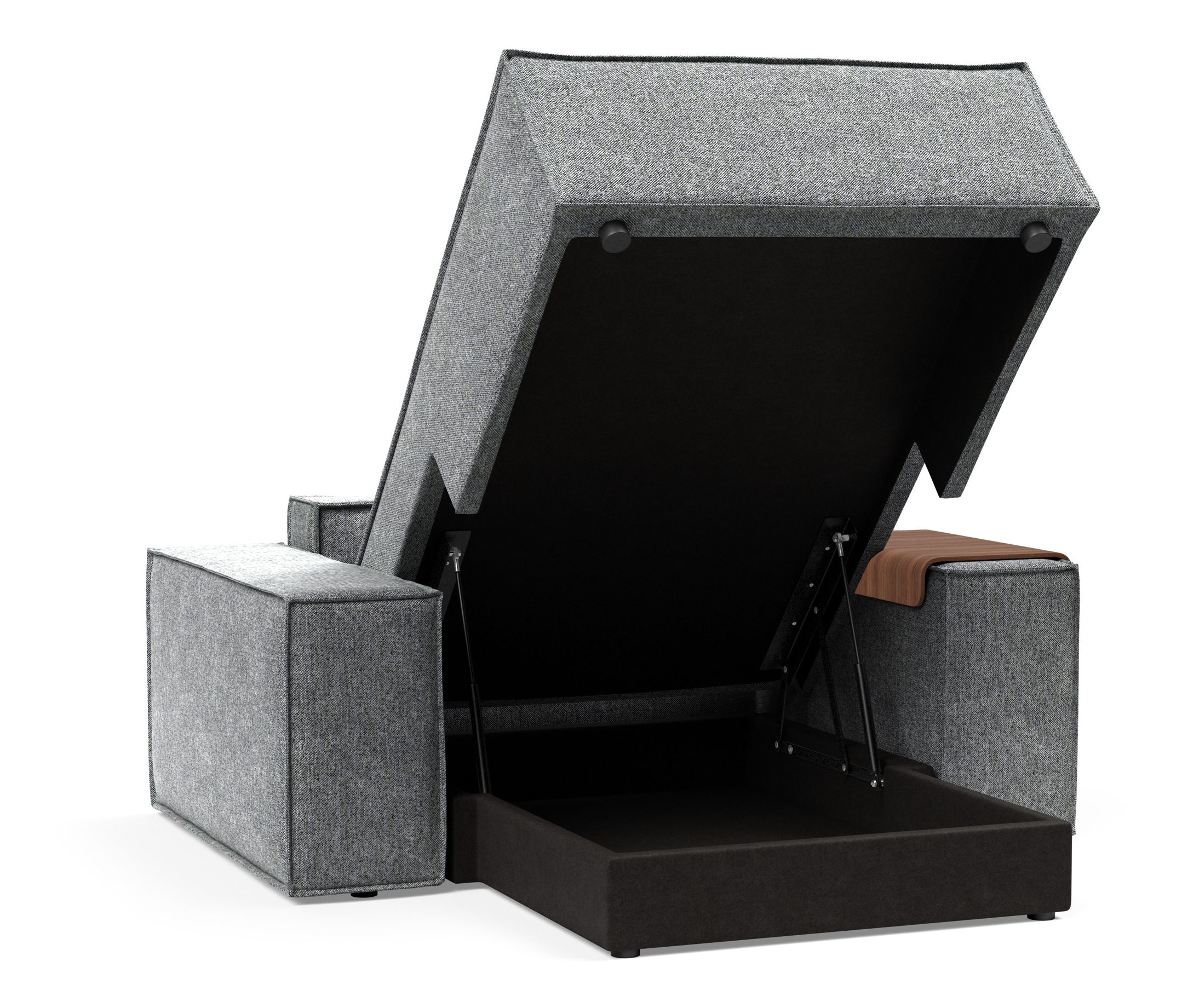 Newilla Storage Lounger Chair w/ Wide Arm Rests