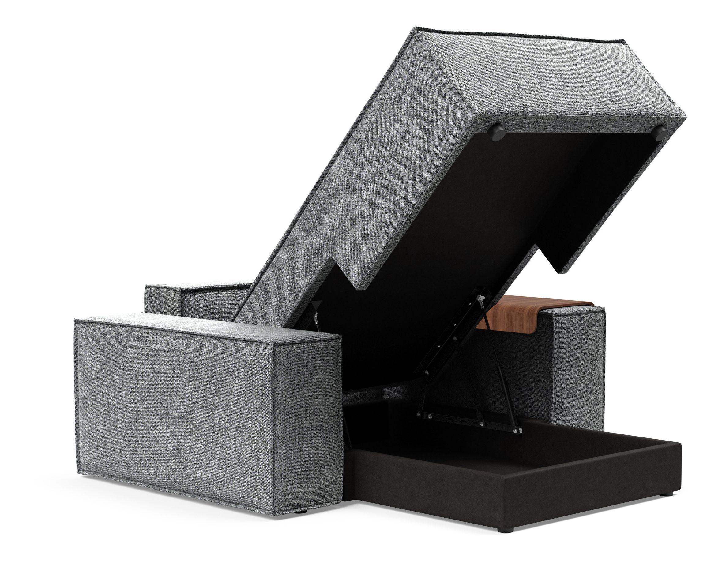 Newilla Storage Lounger Chair w/ Wide Arm Rests