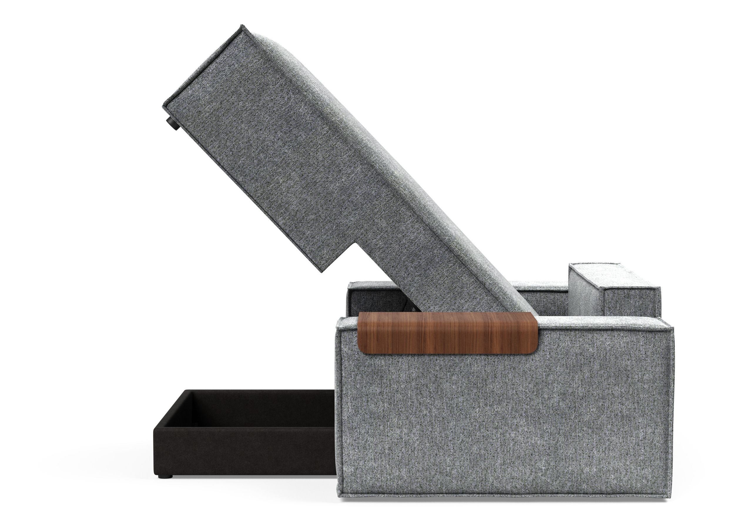 Newilla Storage Lounger Chair w/ Wide Arm Rests