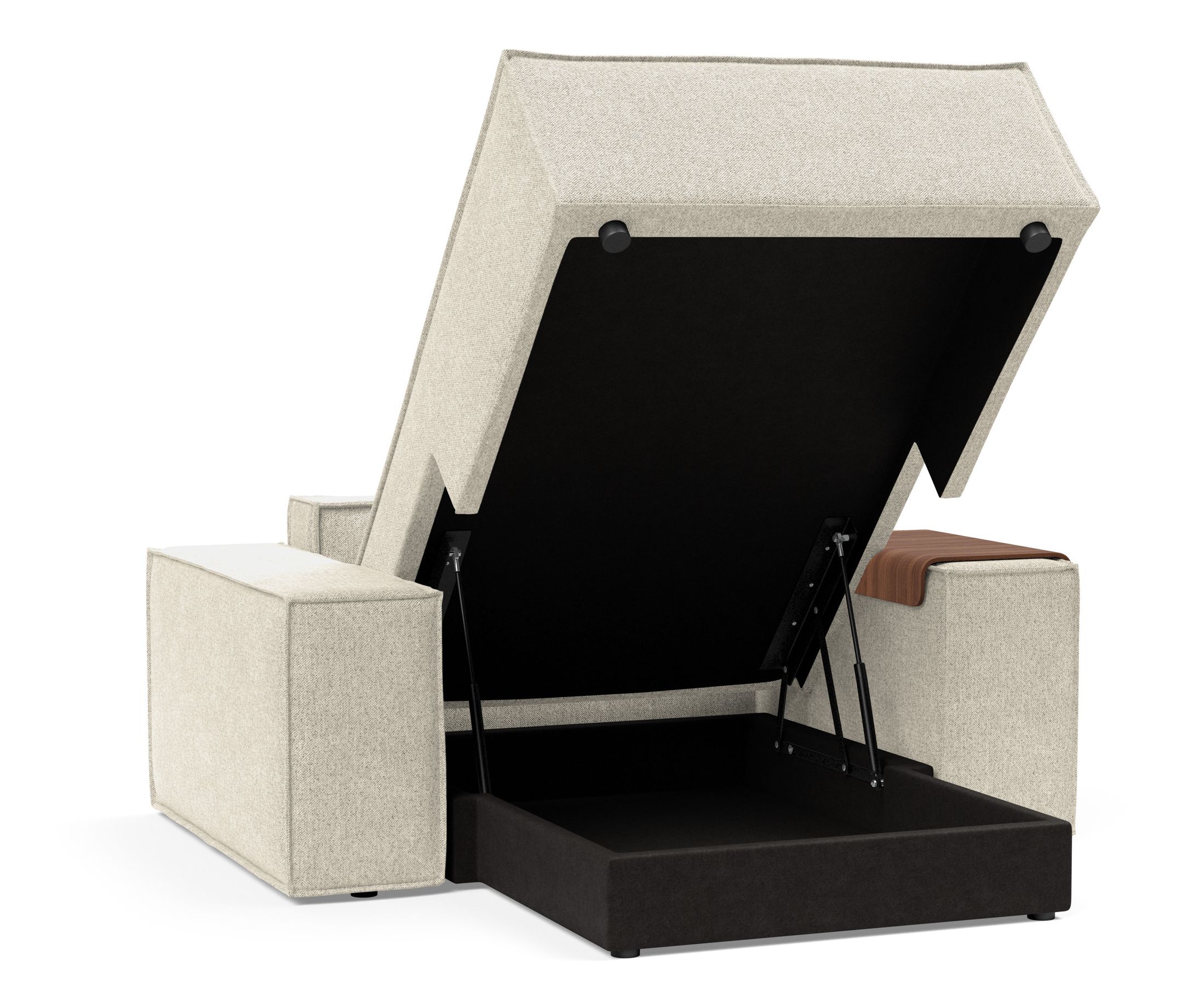 Newilla Storage Lounger Chair w/ Wide Arm Rests
