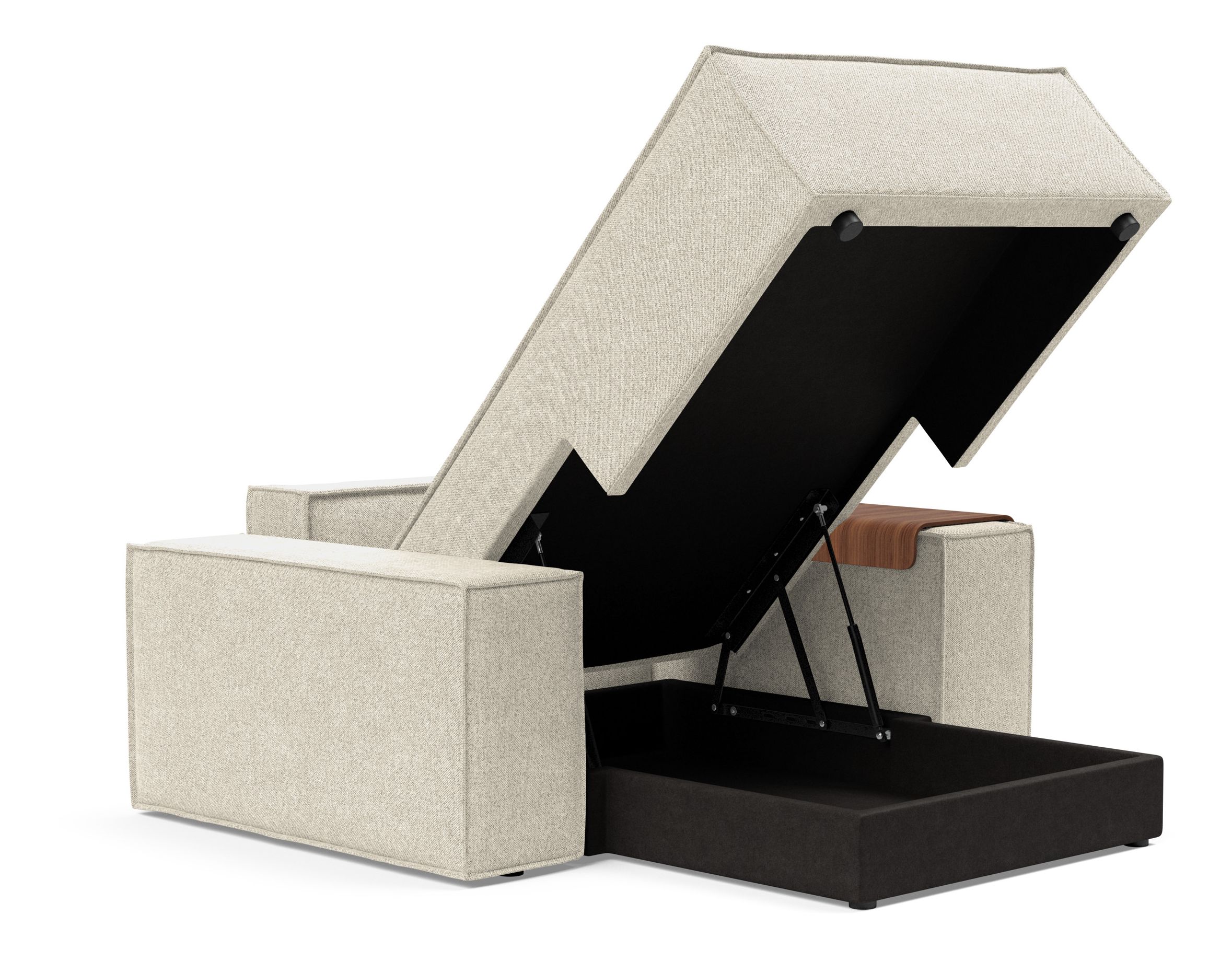 Newilla Storage Lounger Chair w/ Wide Arm Rests