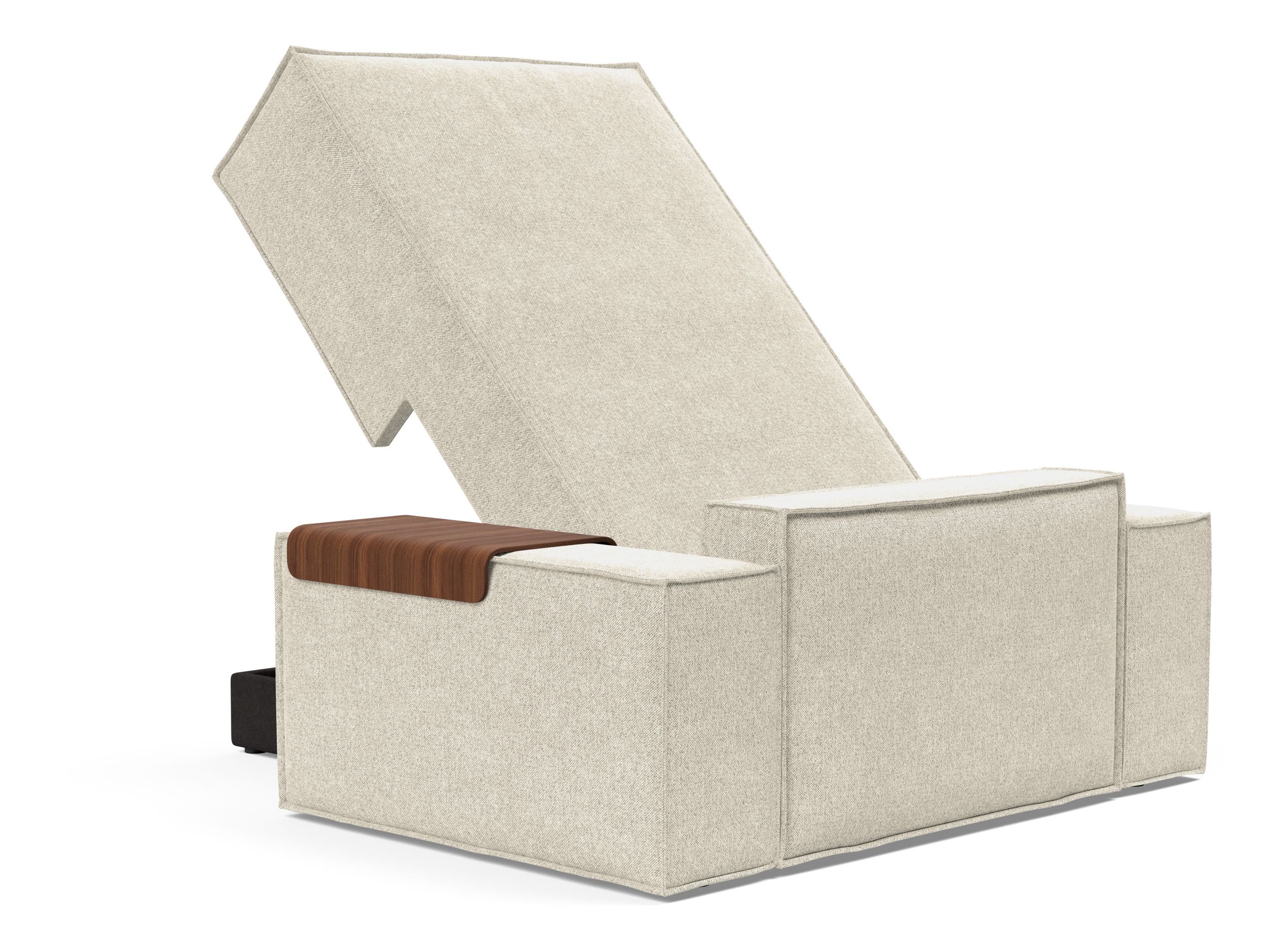 Newilla Storage Lounger Chair w/ Wide Arm Rests