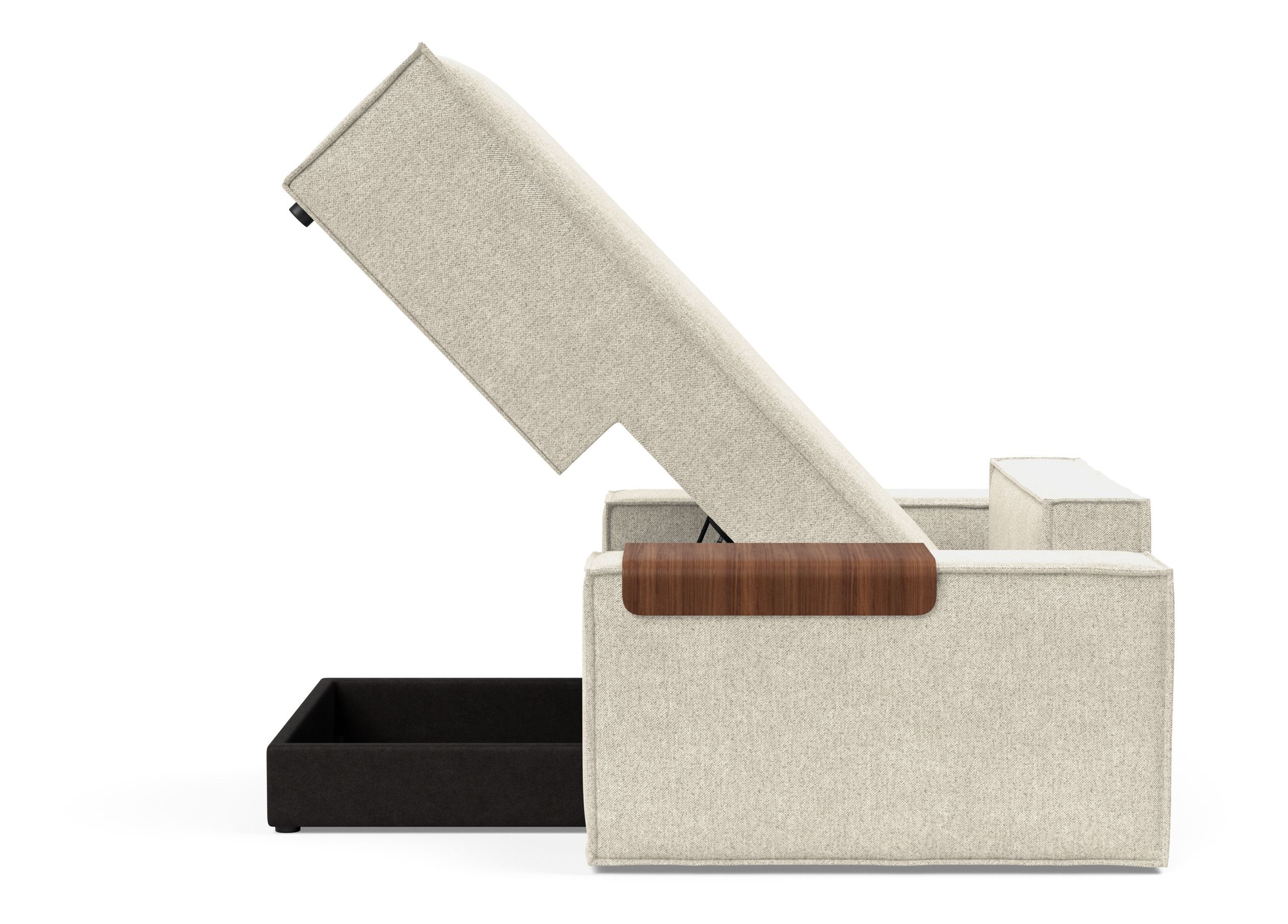 Newilla Storage Lounger Chair w/ Wide Arm Rests