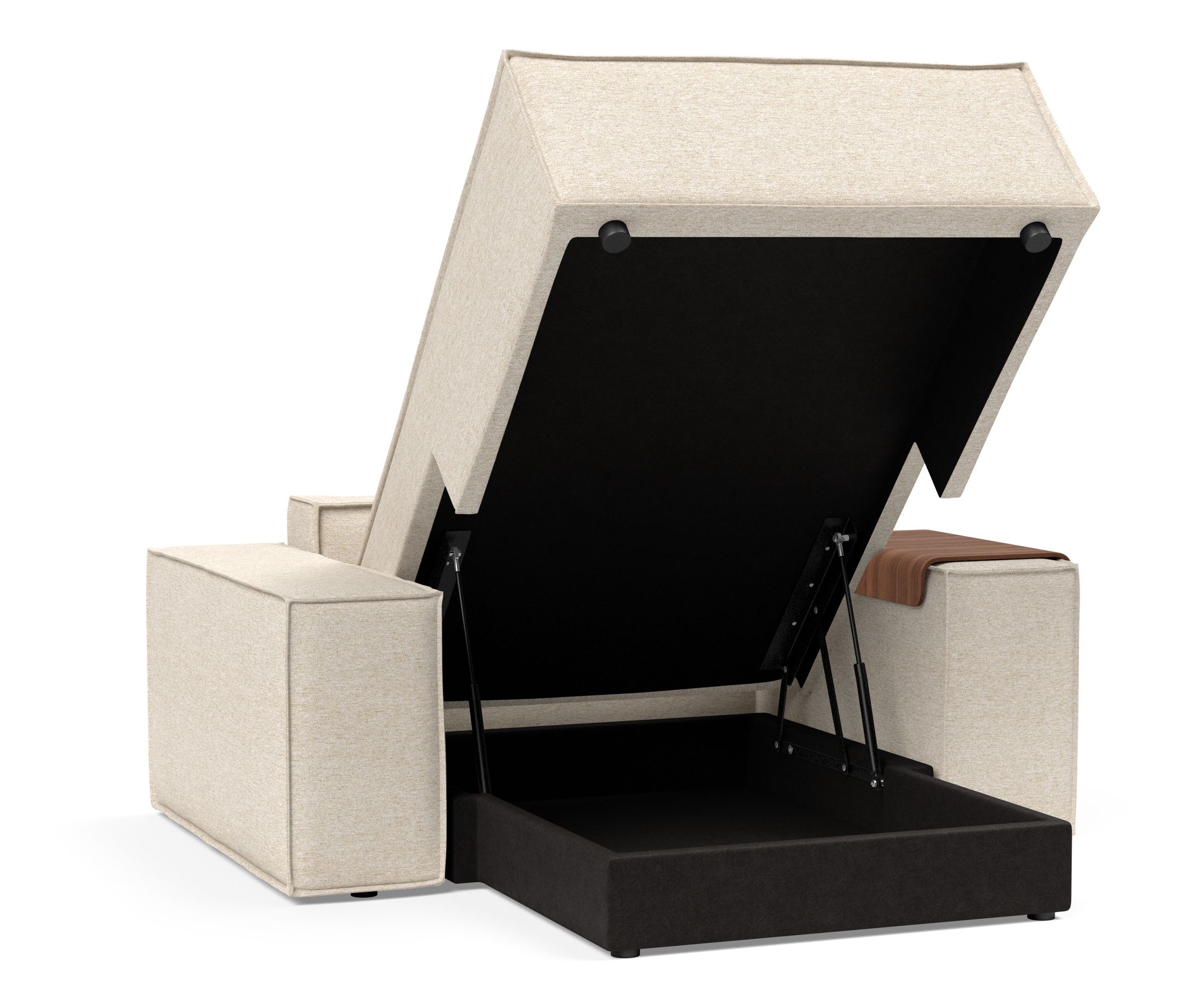 Newilla Storage Lounger Chair w/ Wide Arm Rests