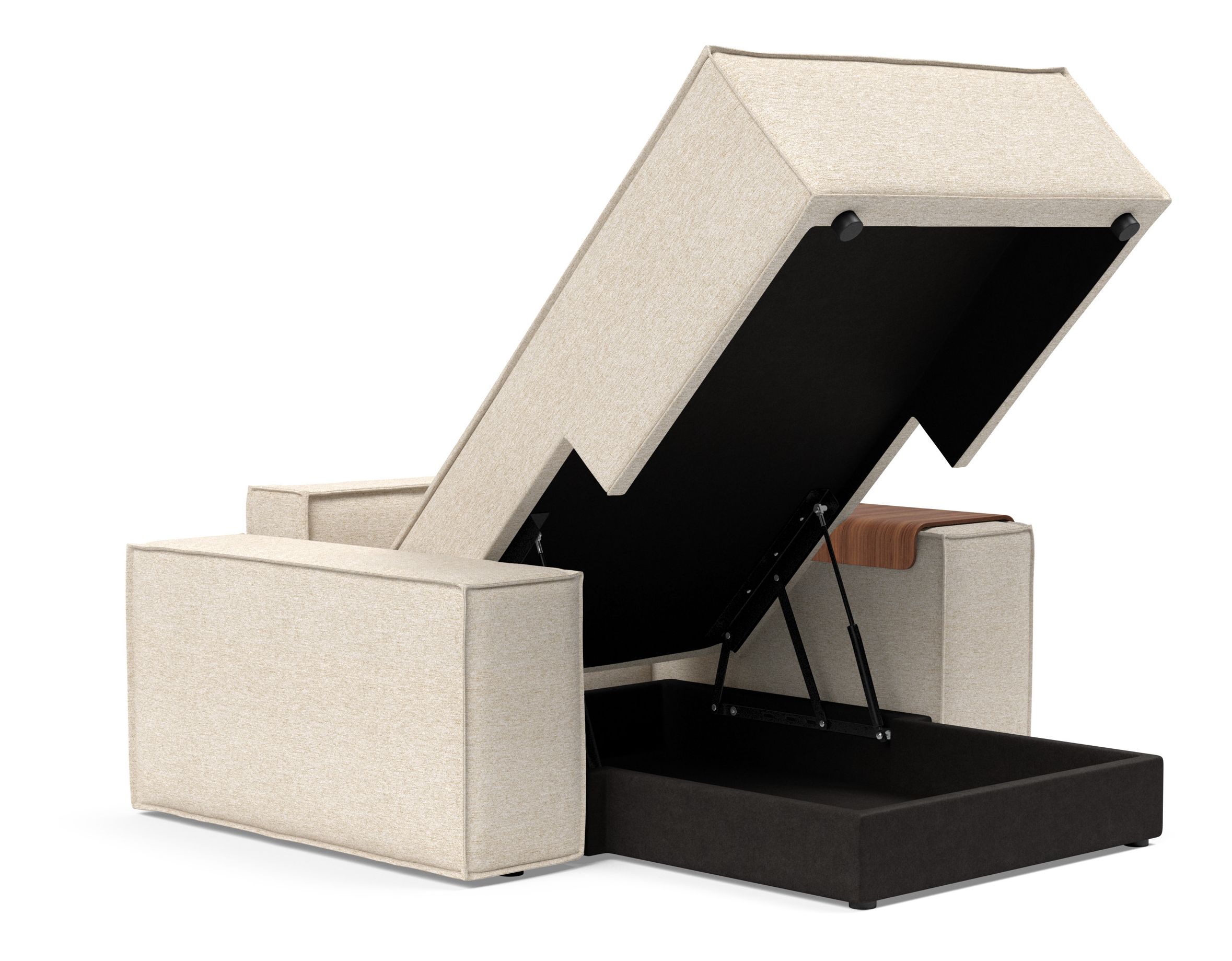 Newilla Storage Lounger Chair w/ Wide Arm Rests