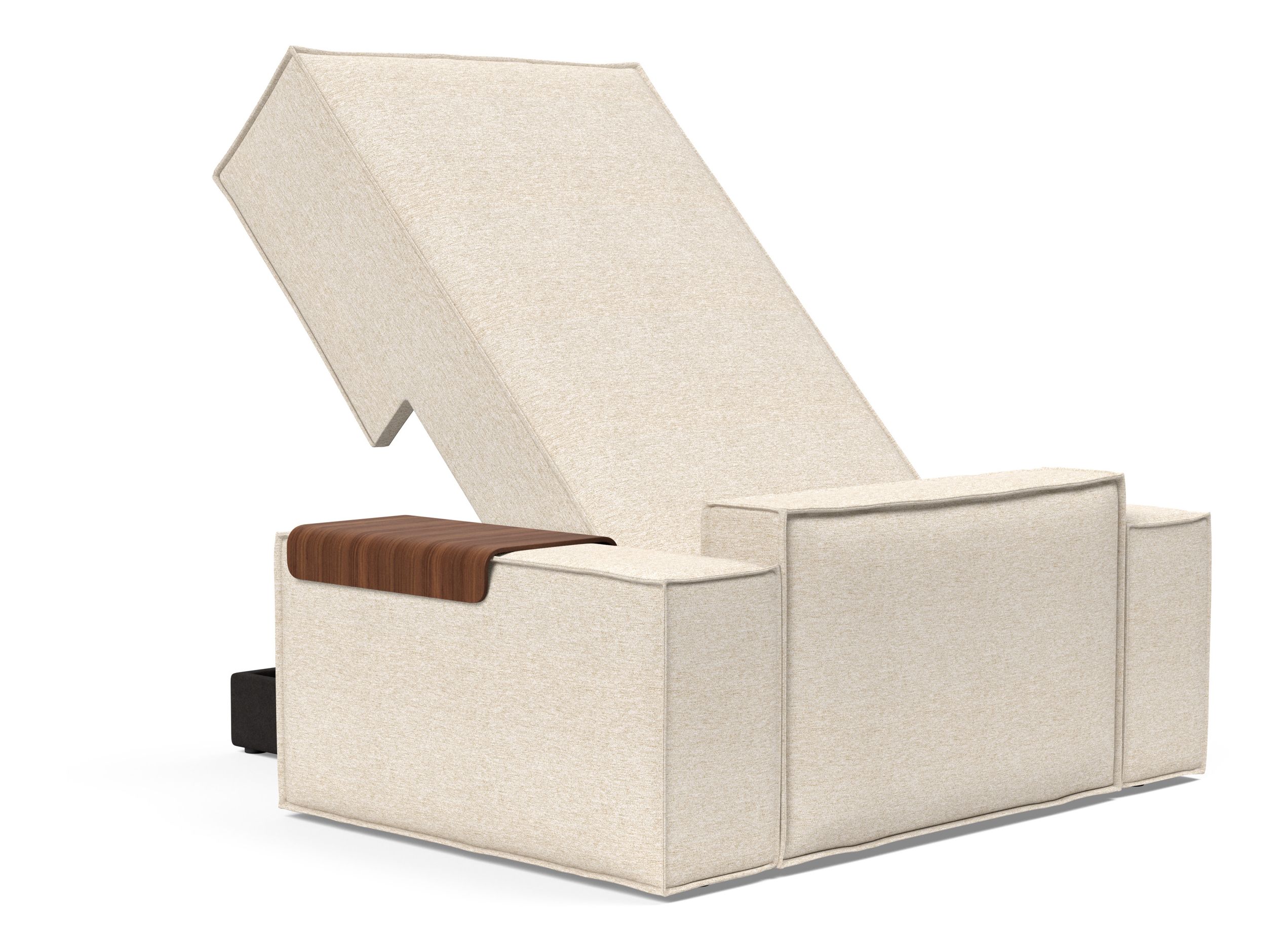 Newilla Storage Lounger Chair w/ Wide Arm Rests