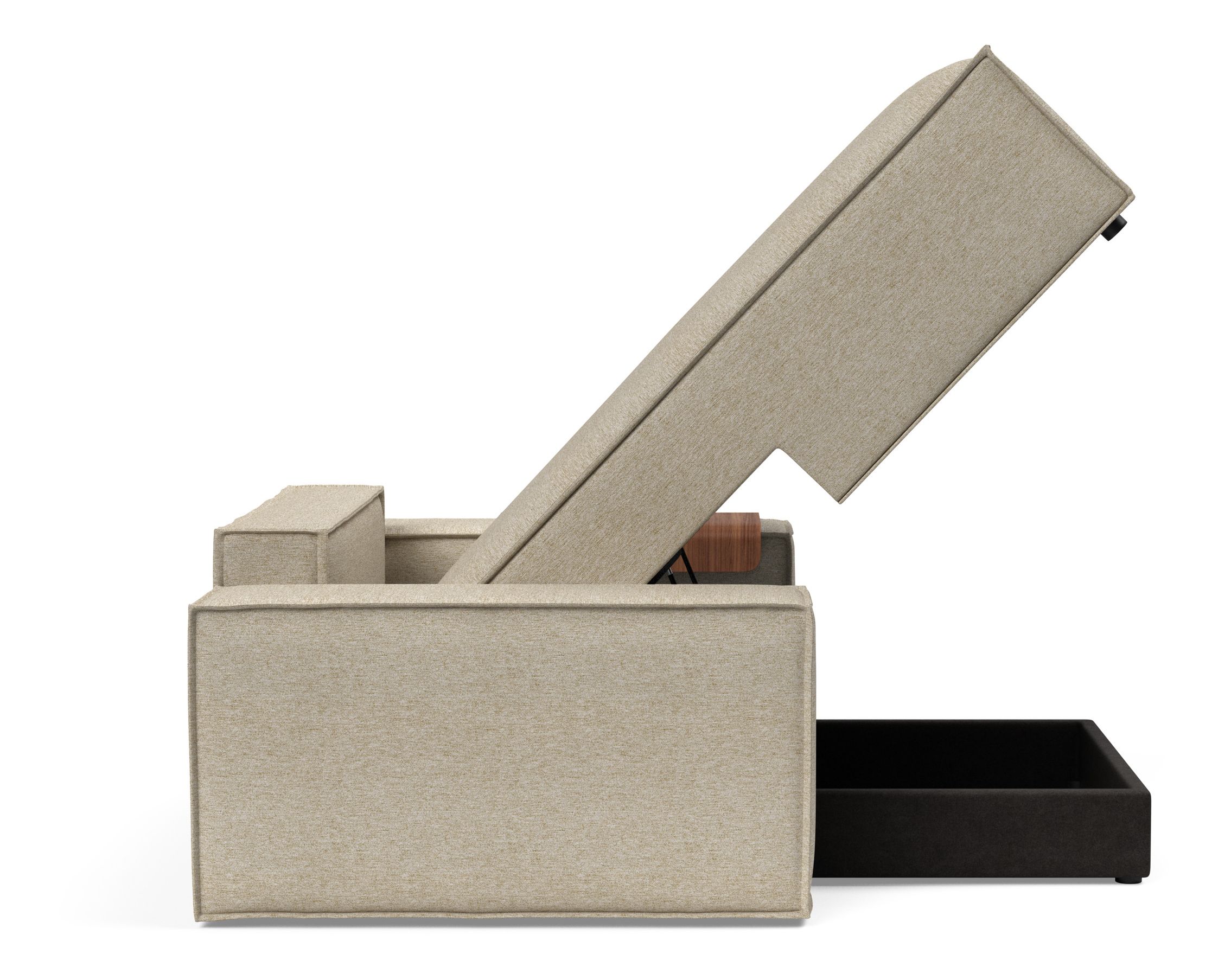 Newilla Storage Lounger Chair w/ Wide Arm Rests