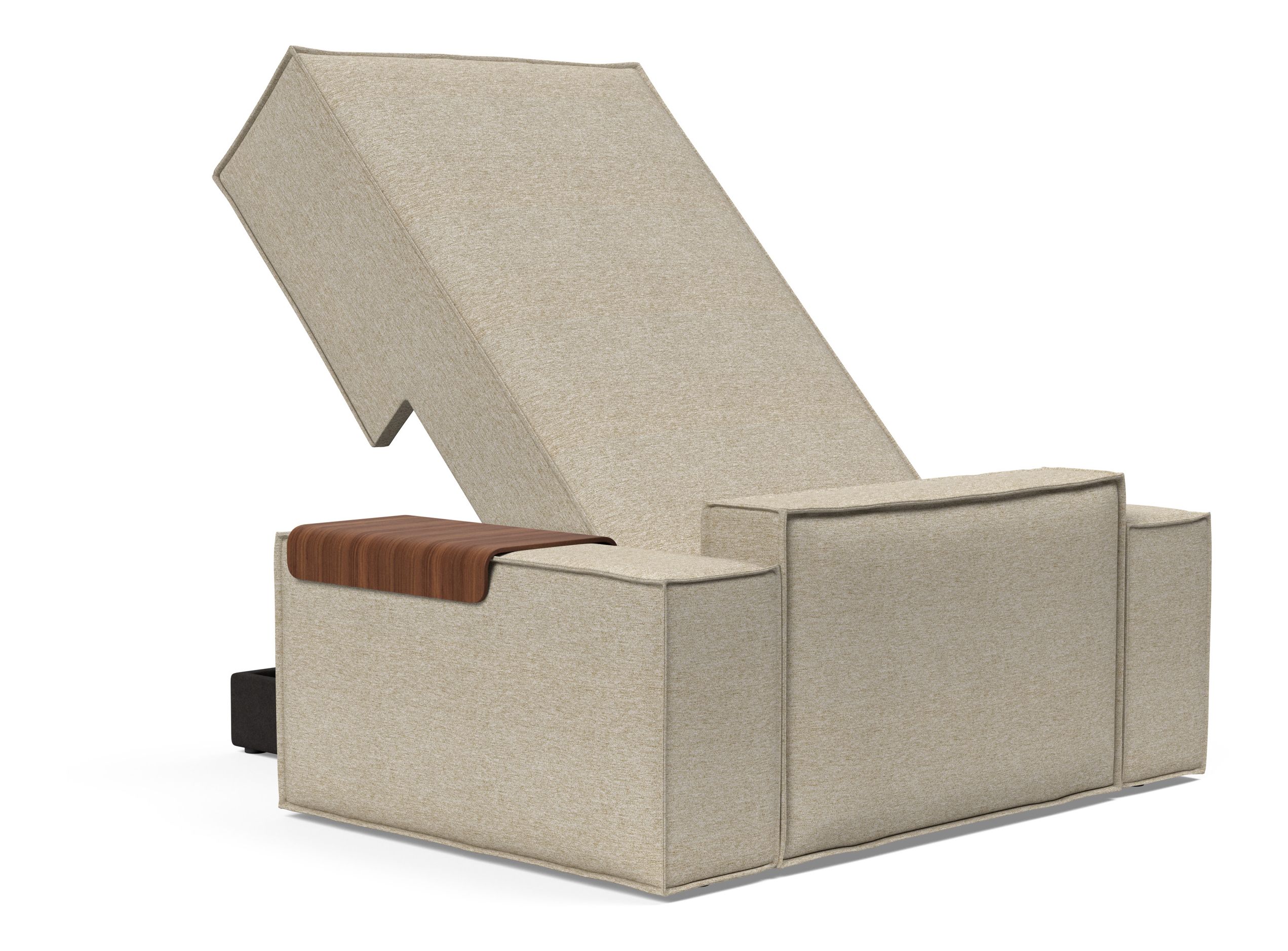 Newilla Storage Lounger Chair w/ Wide Arm Rests