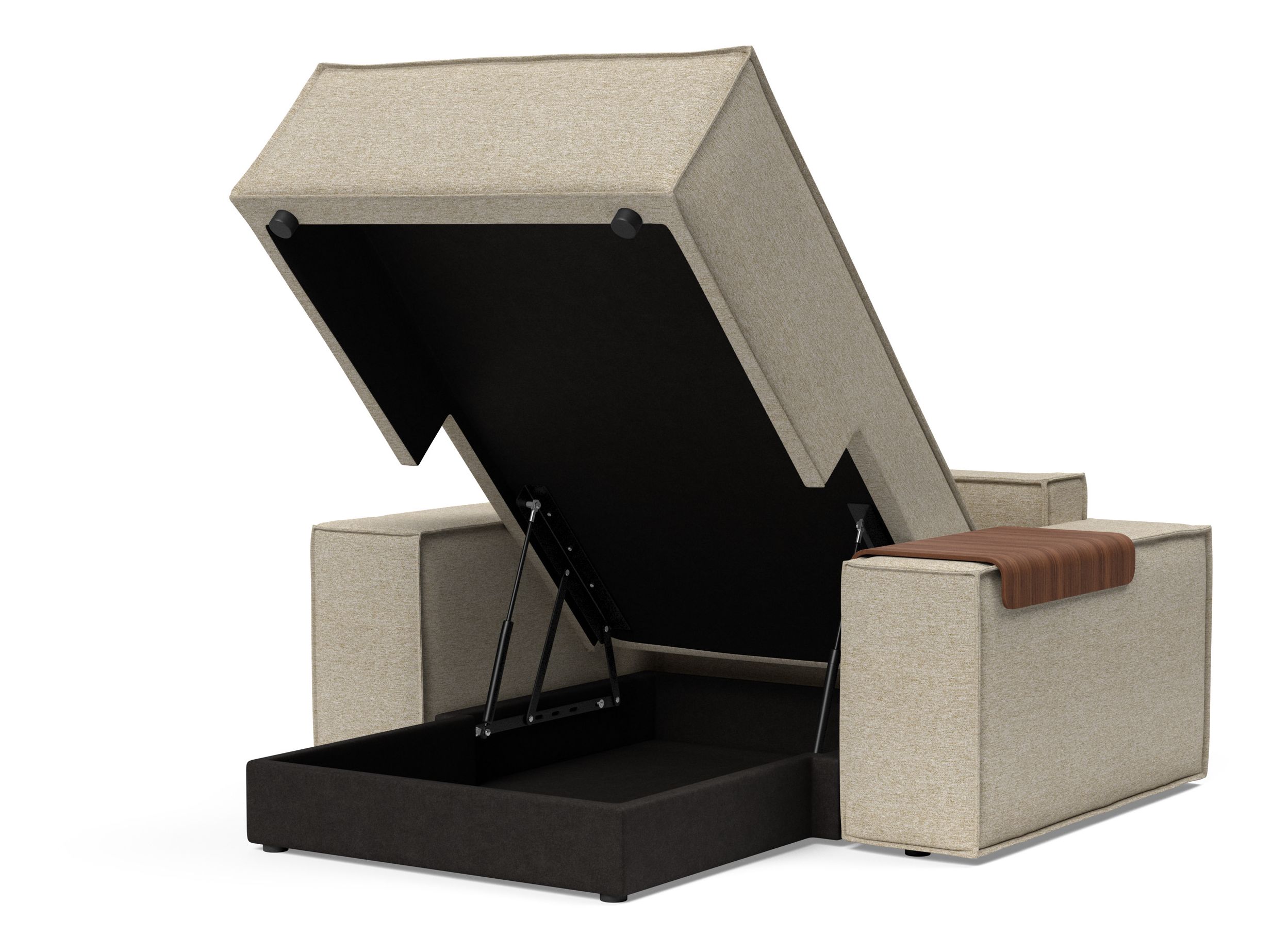 Newilla Storage Lounger Chair w/ Wide Arm Rests