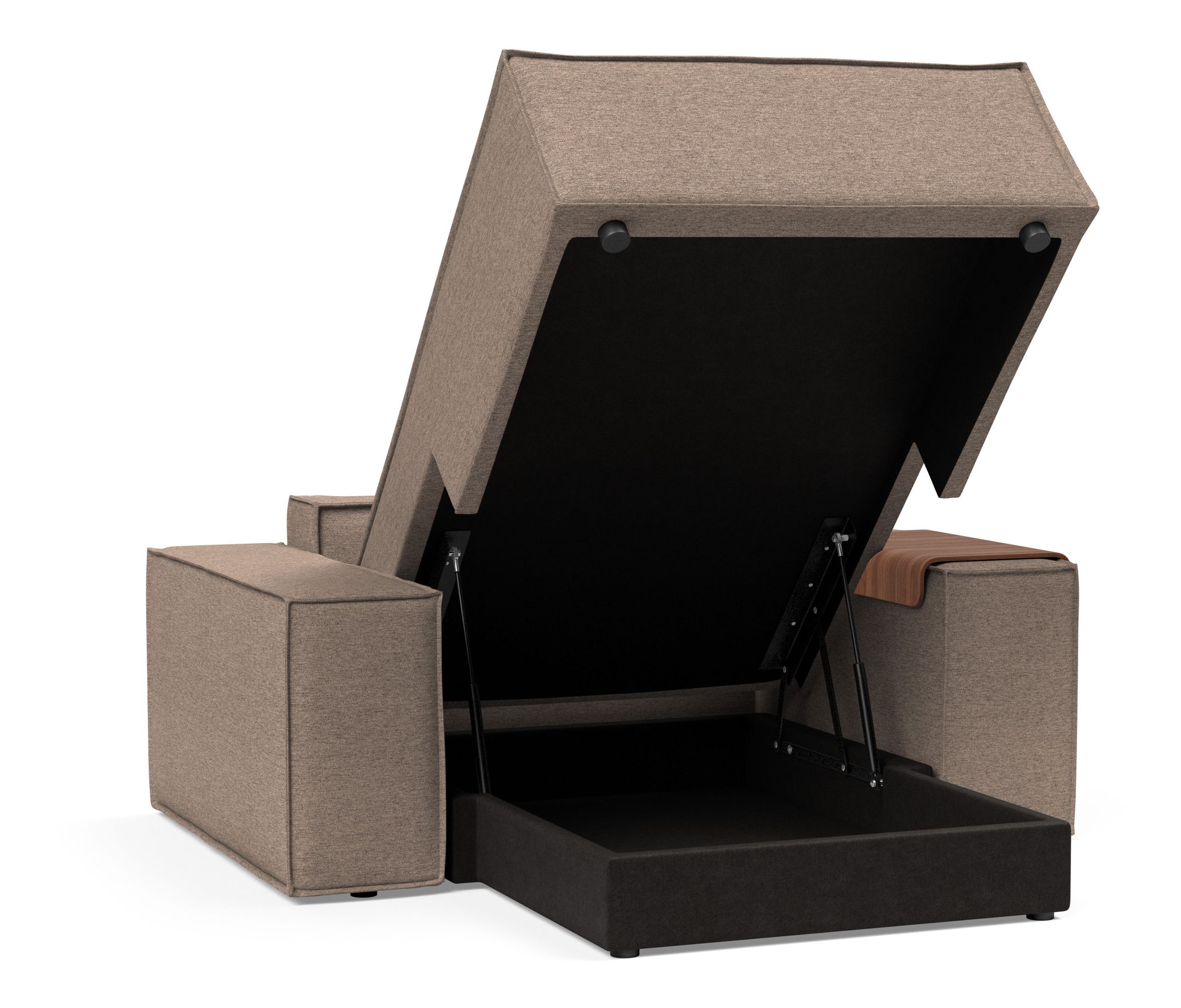 Newilla Storage Lounger Chair w/ Wide Arm Rests