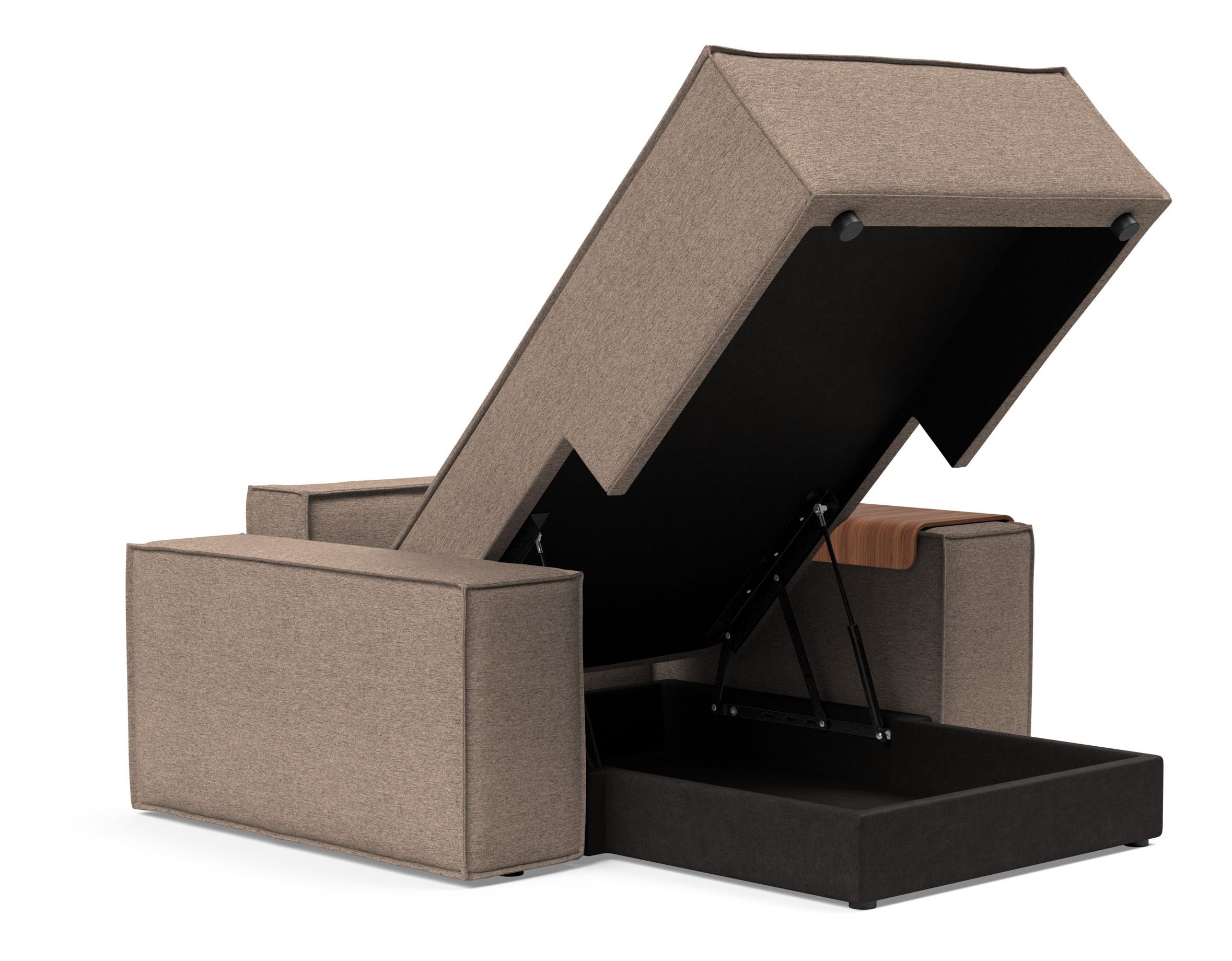 Newilla Storage Lounger Chair w/ Wide Arm Rests
