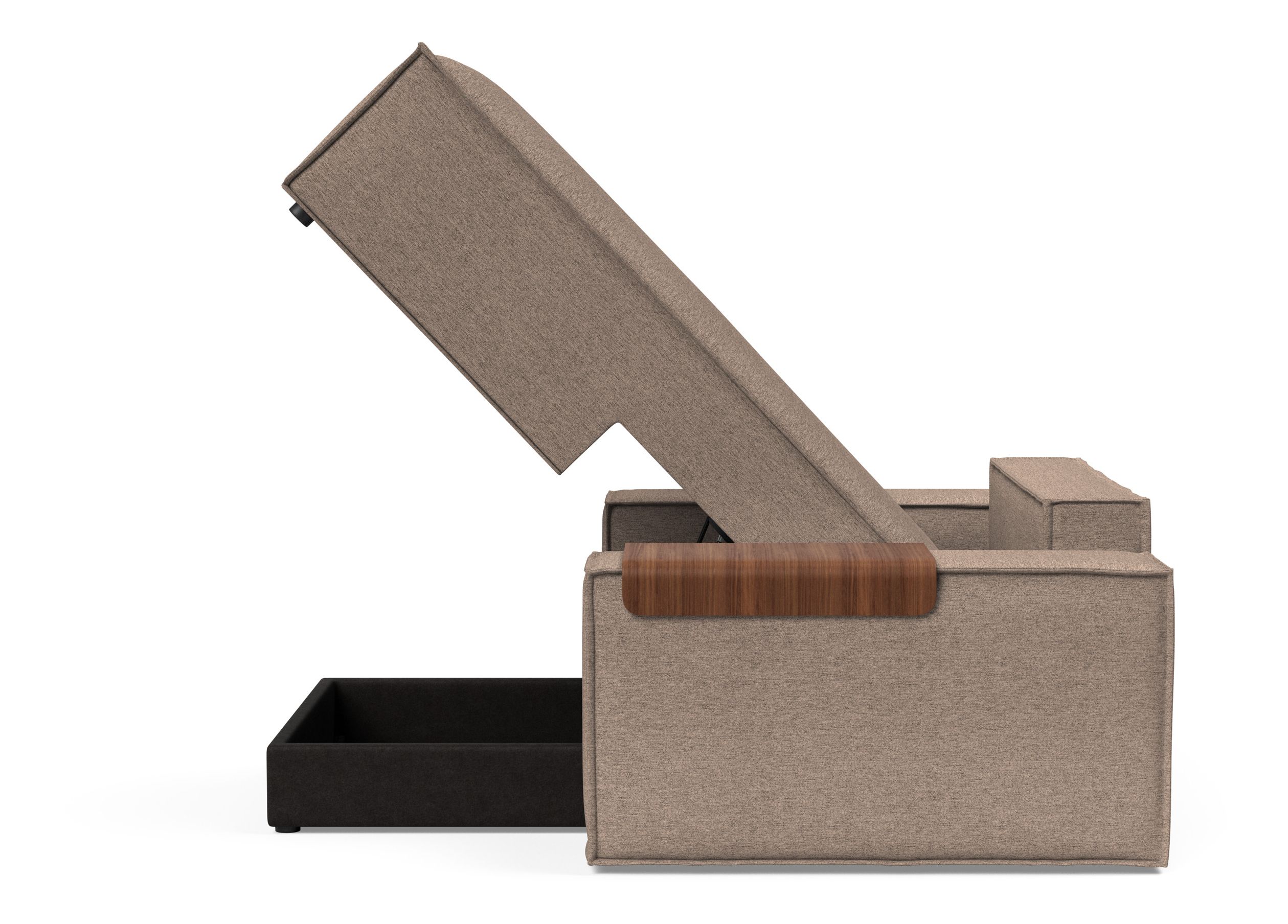 Newilla Storage Lounger Chair w/ Wide Arm Rests