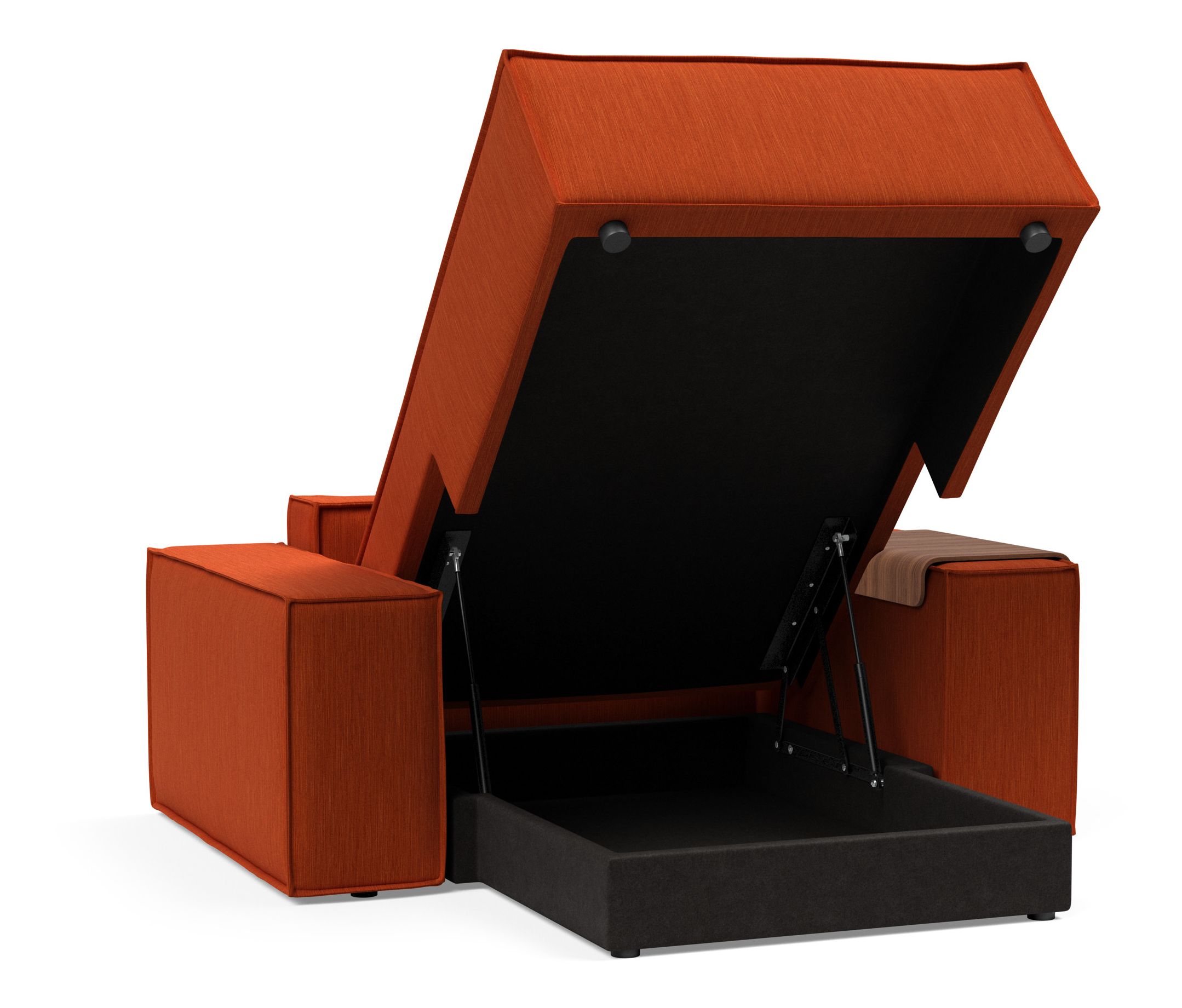 Newilla Storage Lounger Chair w/ Wide Arm Rests