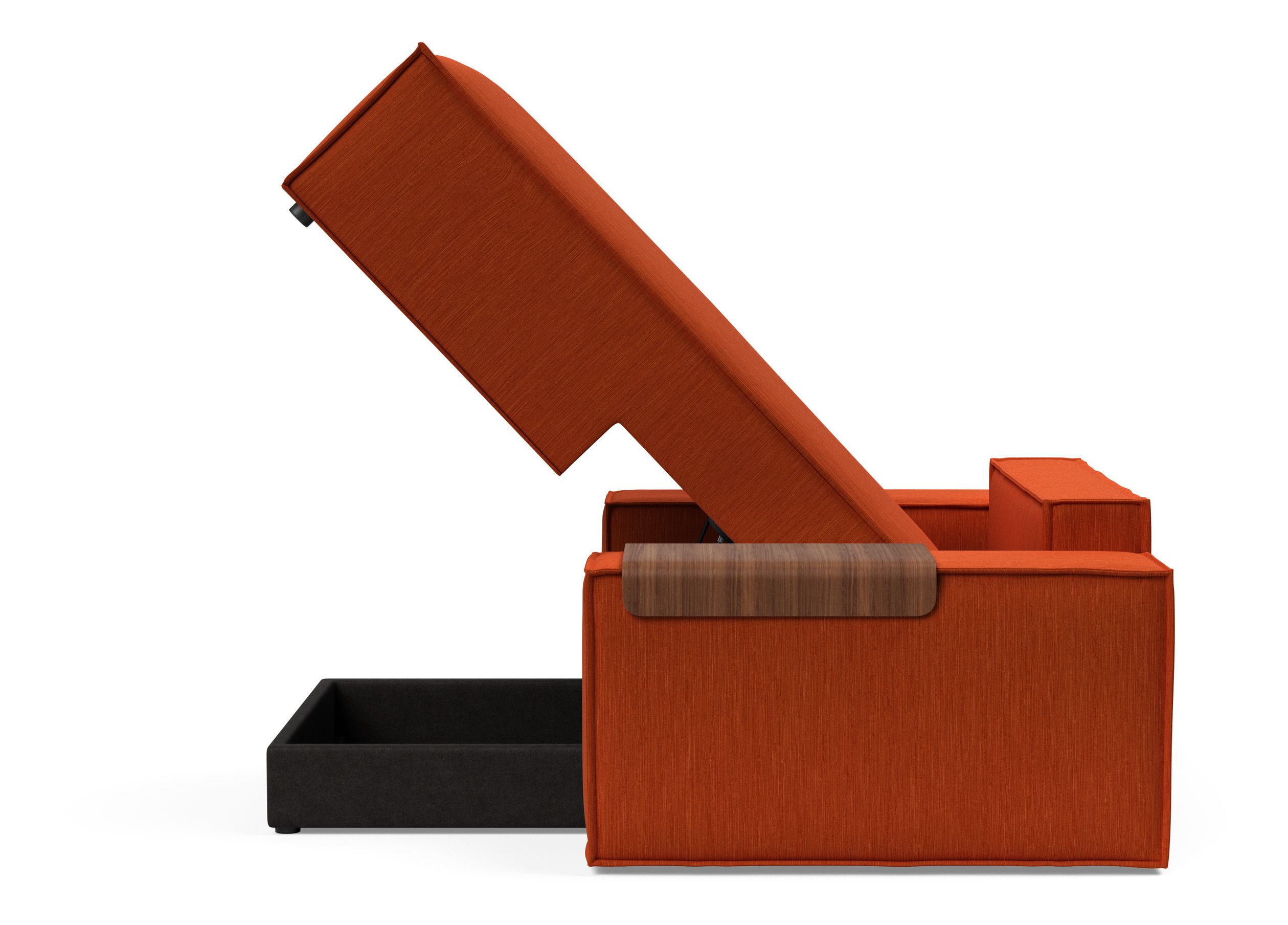 Newilla Storage Lounger Chair w/ Wide Arm Rests