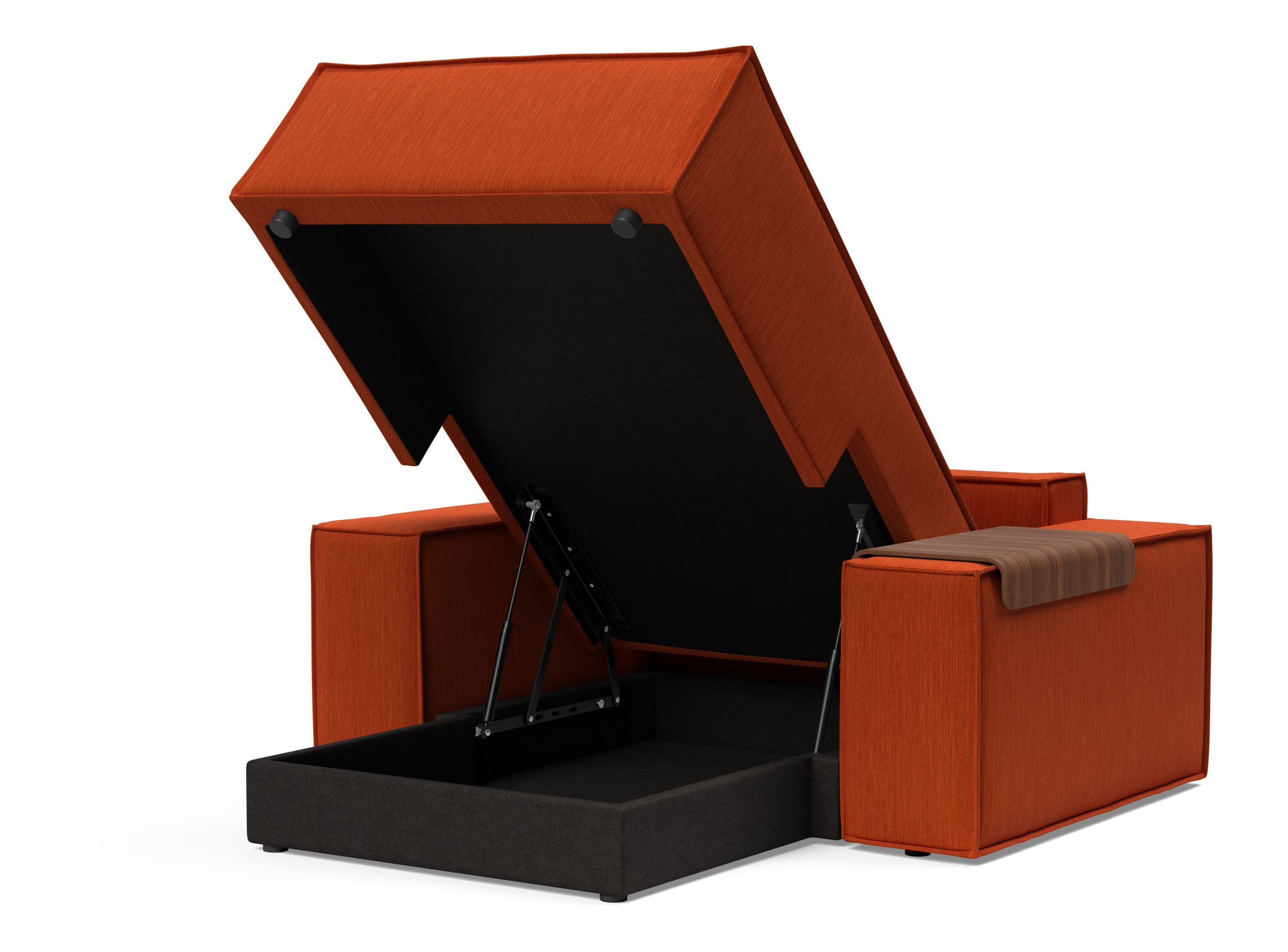 Newilla Storage Lounger Chair w/ Wide Arm Rests