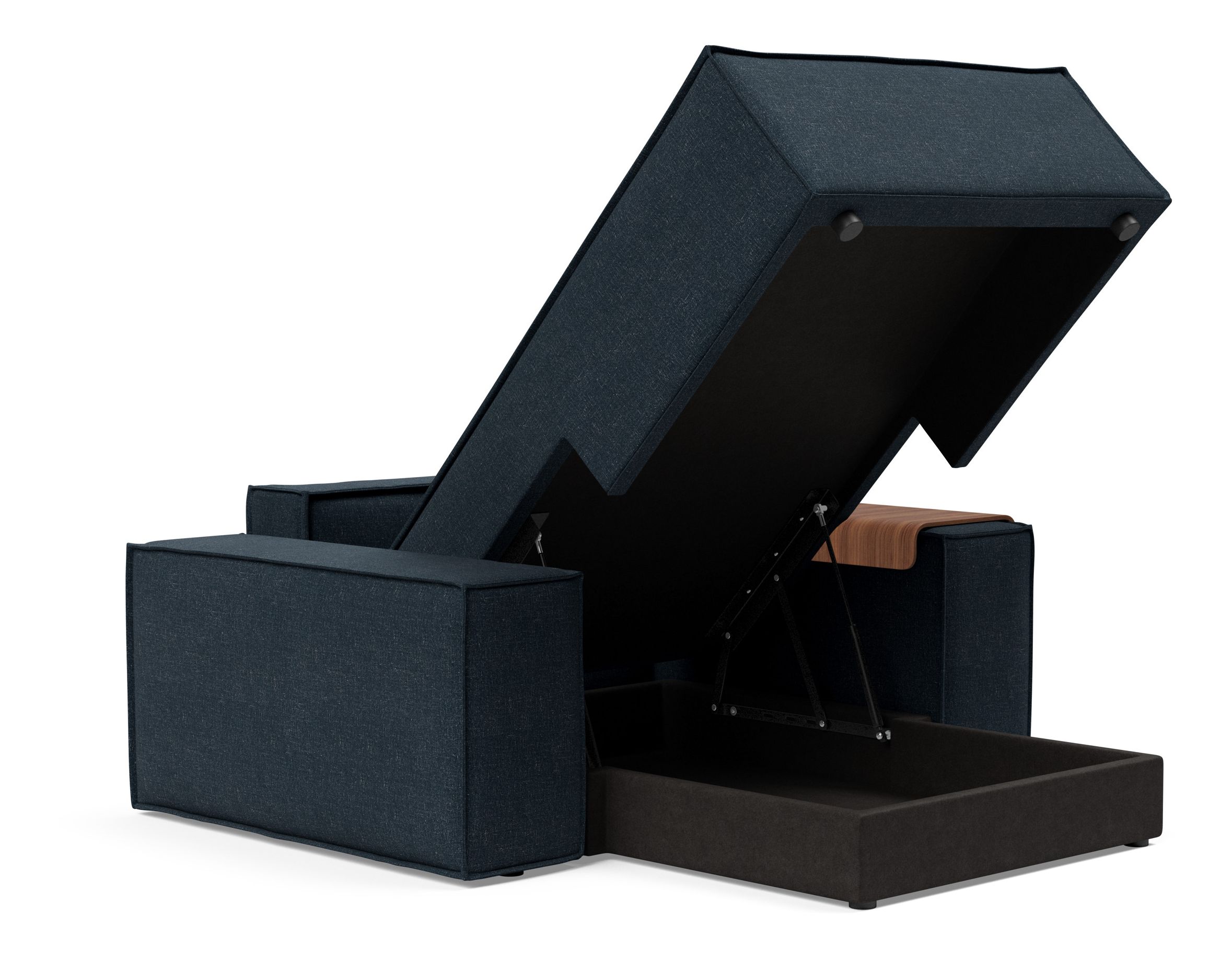 Newilla Storage Lounger Chair w/ Wide Arm Rests