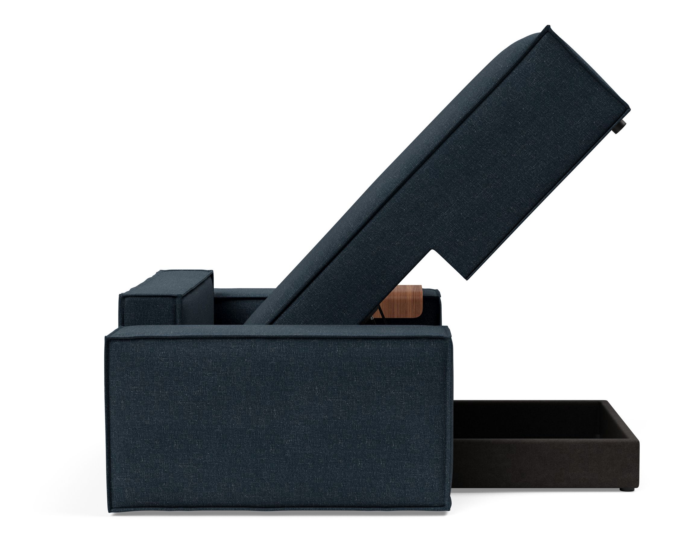 Newilla Storage Lounger Chair w/ Wide Arm Rests