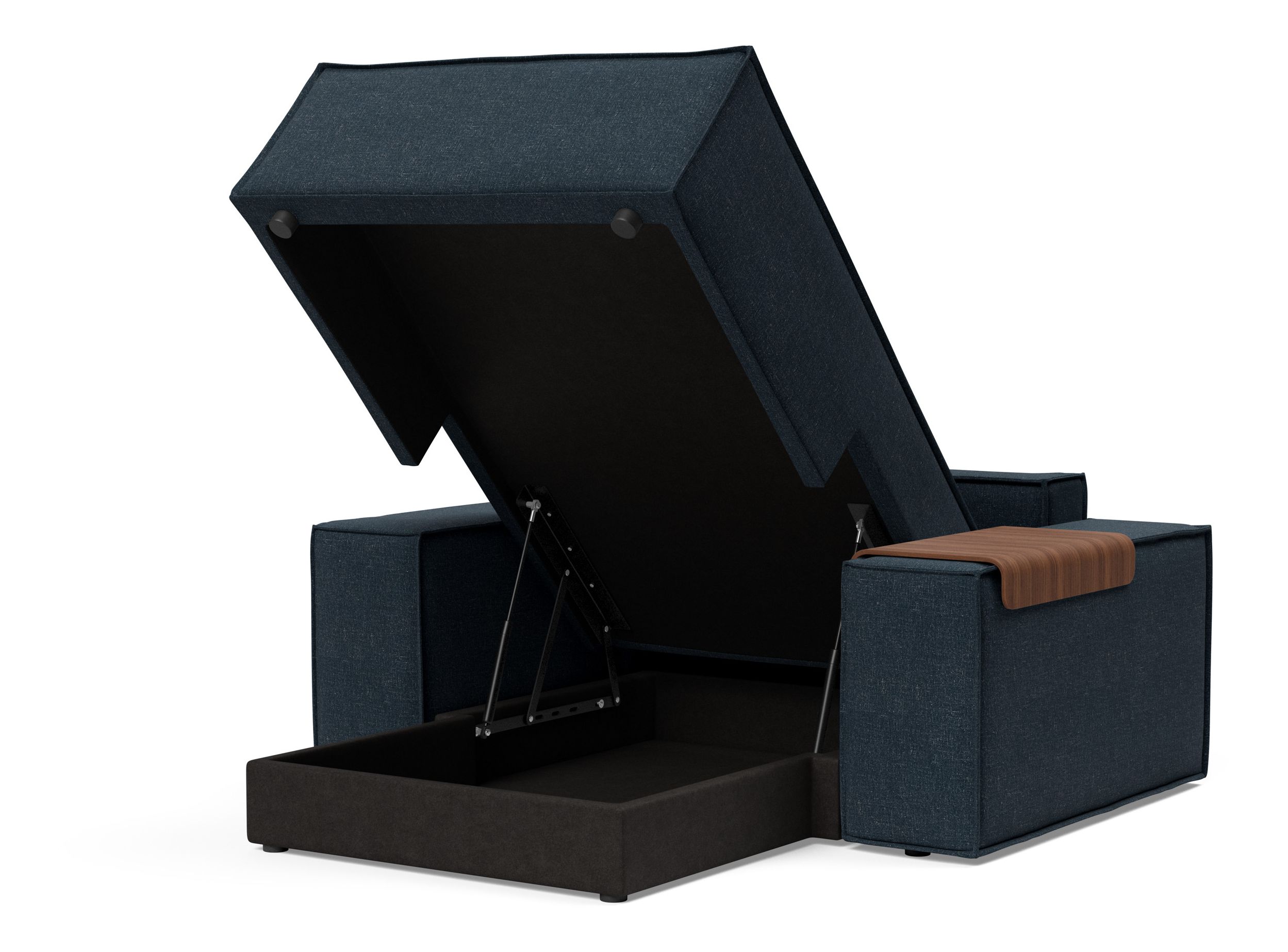 Newilla Storage Lounger Chair w/ Wide Arm Rests