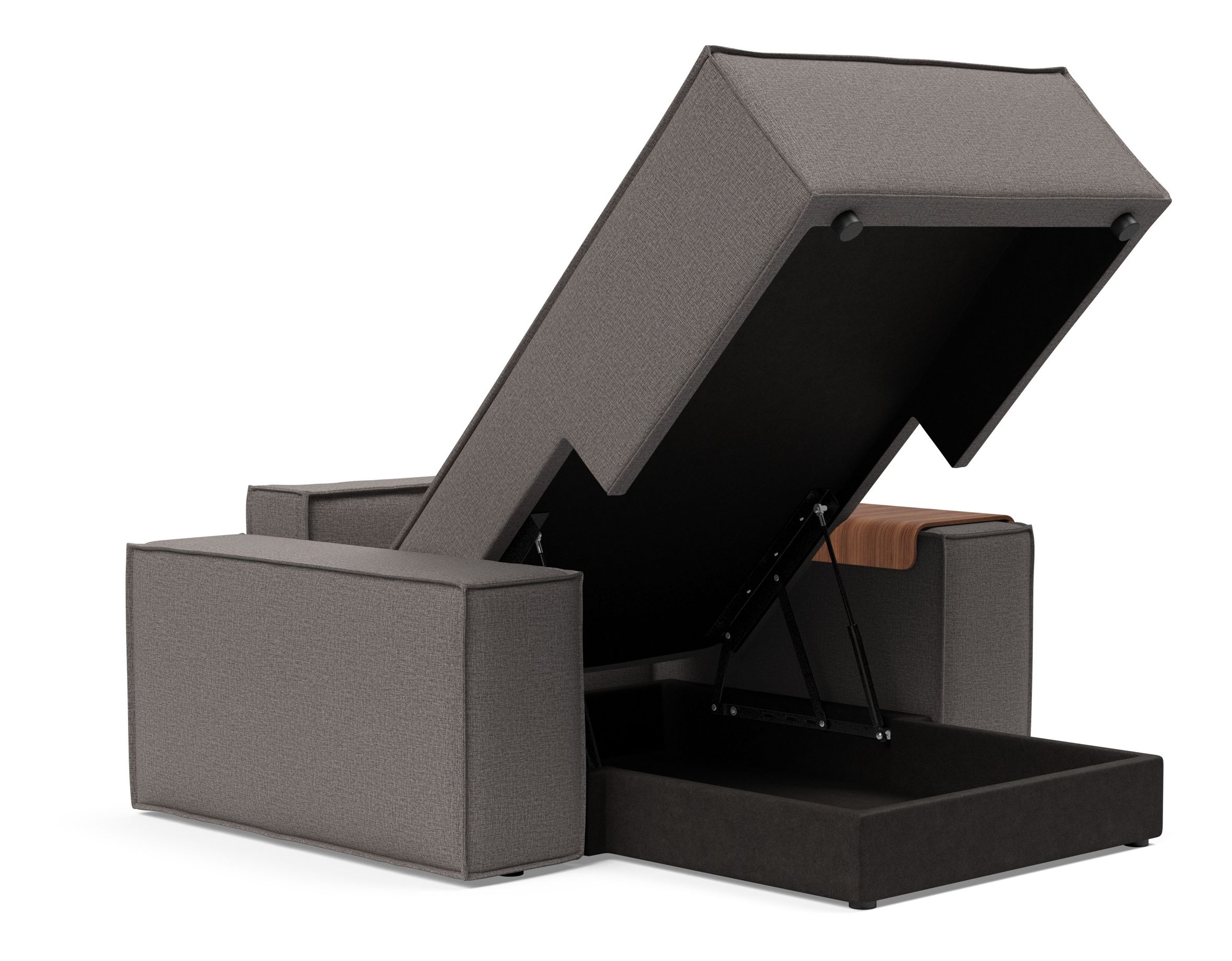 Newilla Storage Lounger Chair w/ Wide Arm Rests