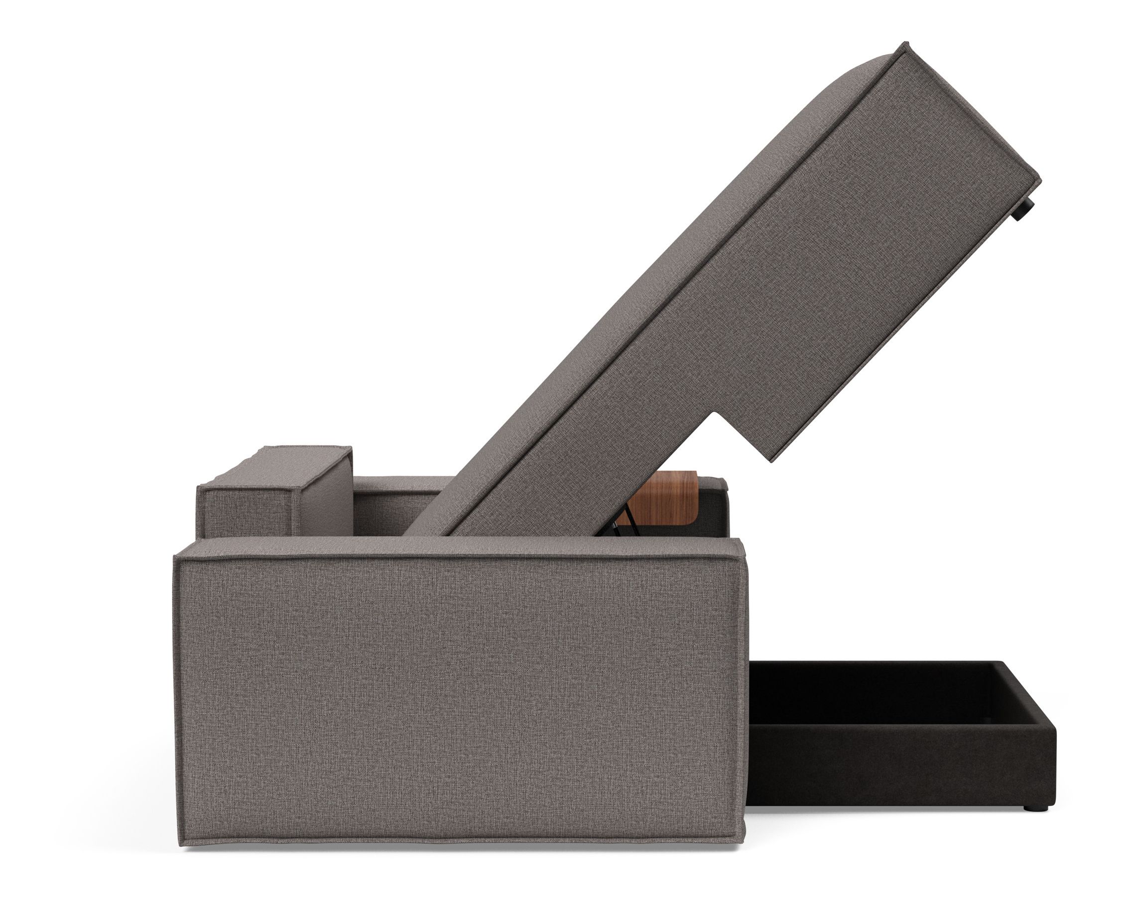 Newilla Storage Lounger Chair w/ Wide Arm Rests