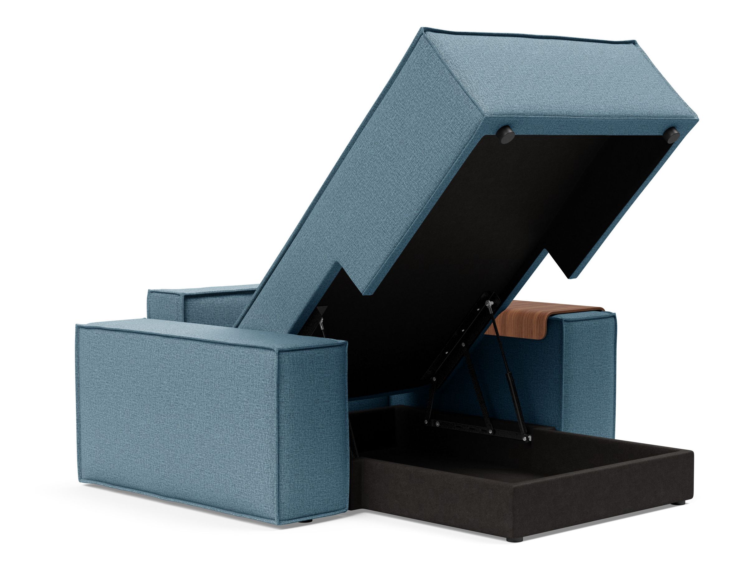 Newilla Storage Lounger Chair w/ Wide Arm Rests