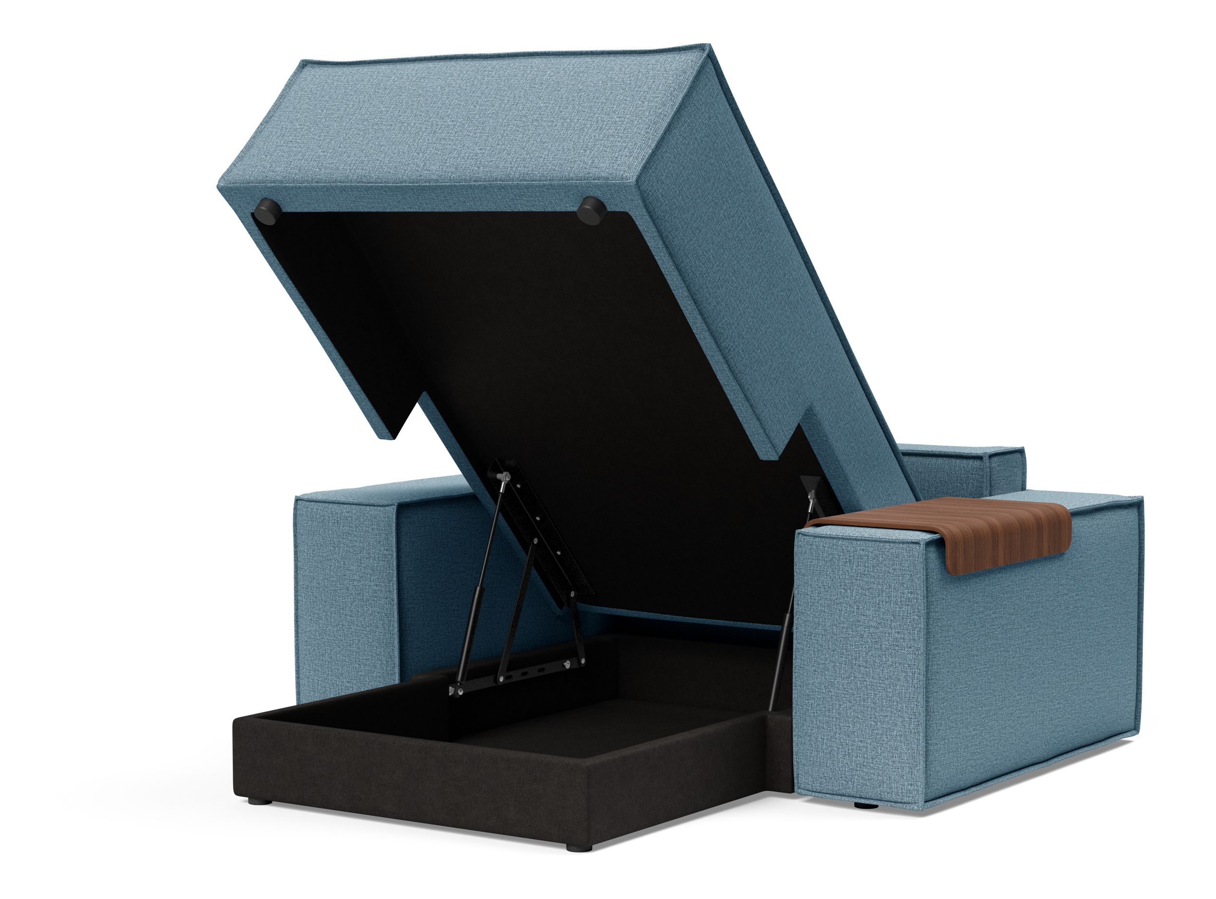 Newilla Storage Lounger Chair w/ Wide Arm Rests