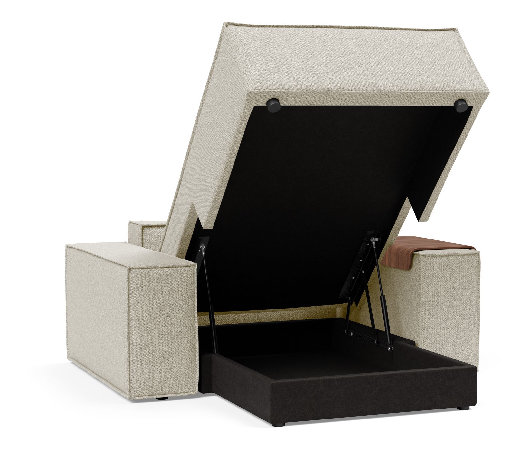 Newilla Storage Lounger Chair w/ Wide Arm Rests