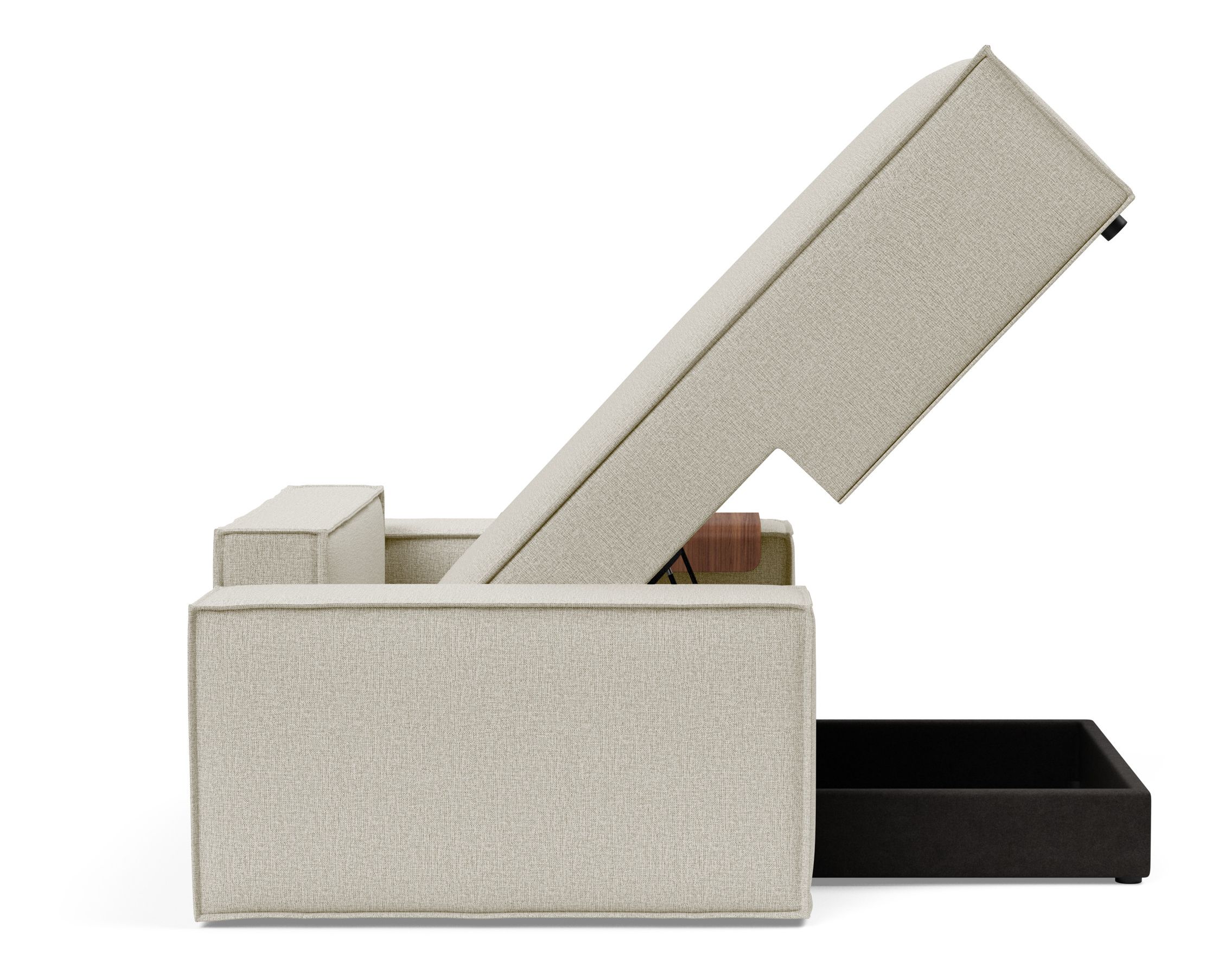 Newilla Storage Lounger Chair w/ Wide Arm Rests