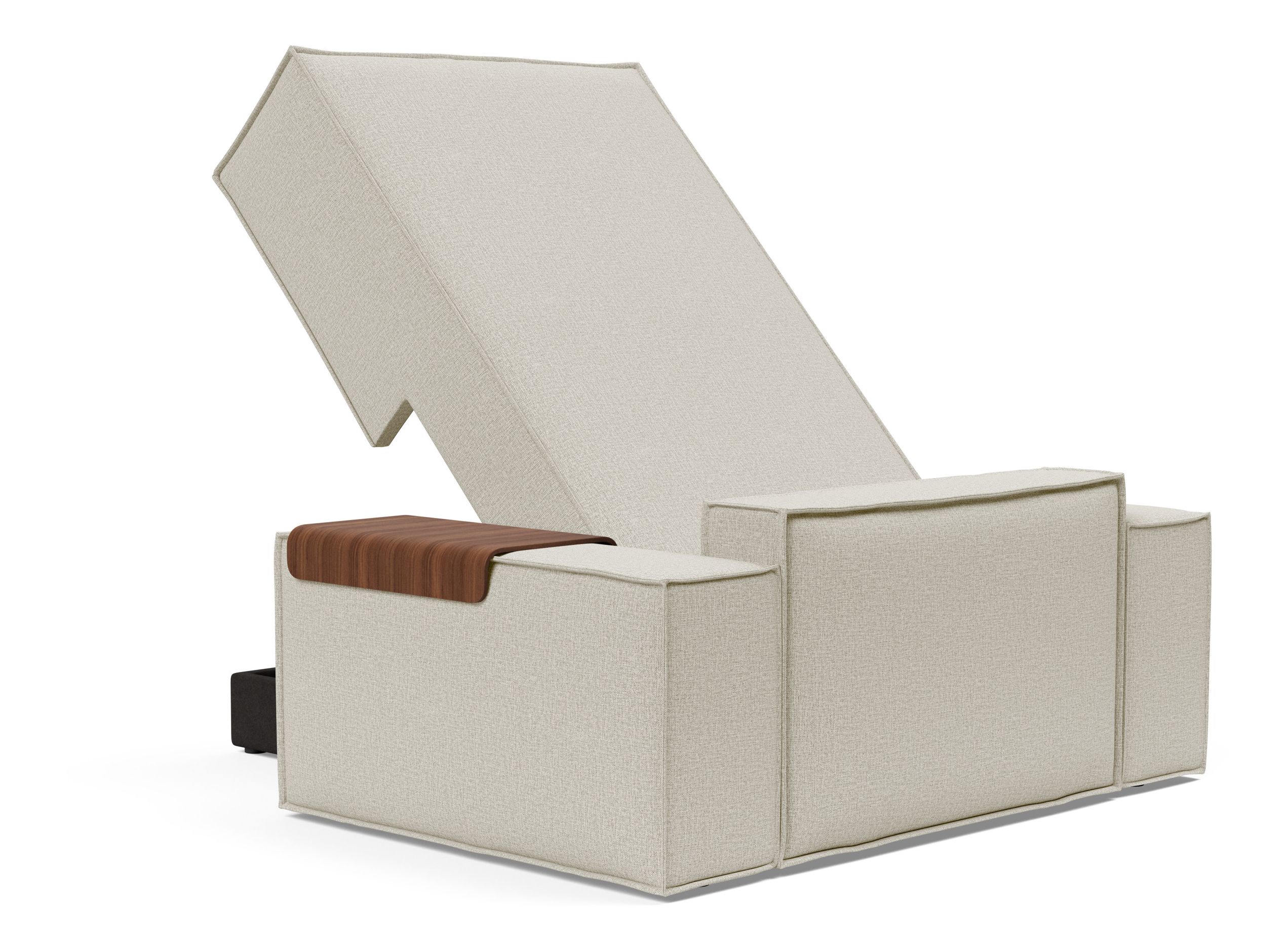Newilla Storage Lounger Chair w/ Wide Arm Rests